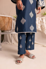 Indigo 2Pc - Embroidered Lawn Dress - BATIK