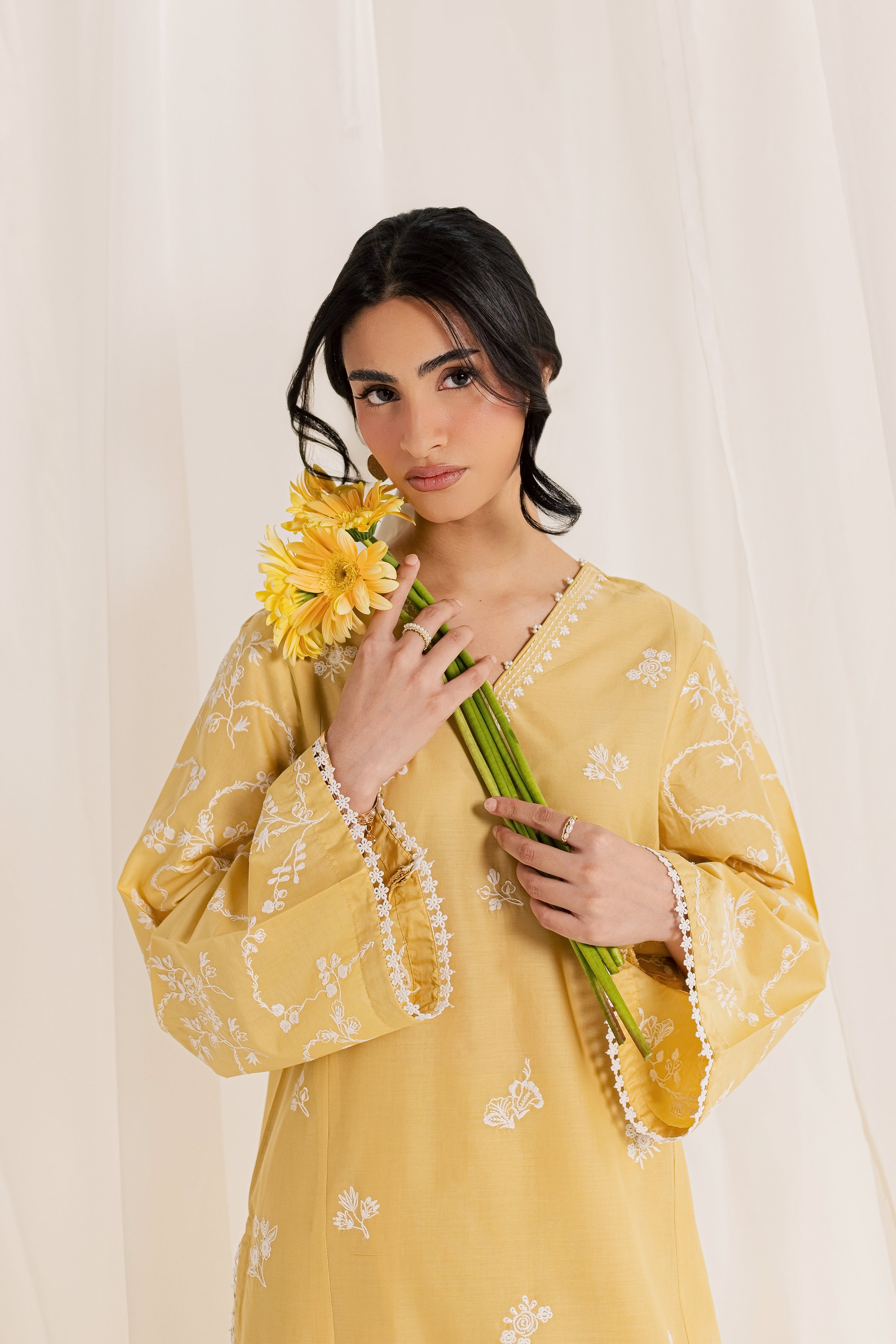 Aamish 2Pc - Embroidered Lawn Dress EverydayEdit26 BATIK XS / Butter / Pima Lawn-S / Butter / Pima Lawn-M / Butter / Pima Lawn-L / Butter / Pima Lawn-XL / Butter / Pima Lawn