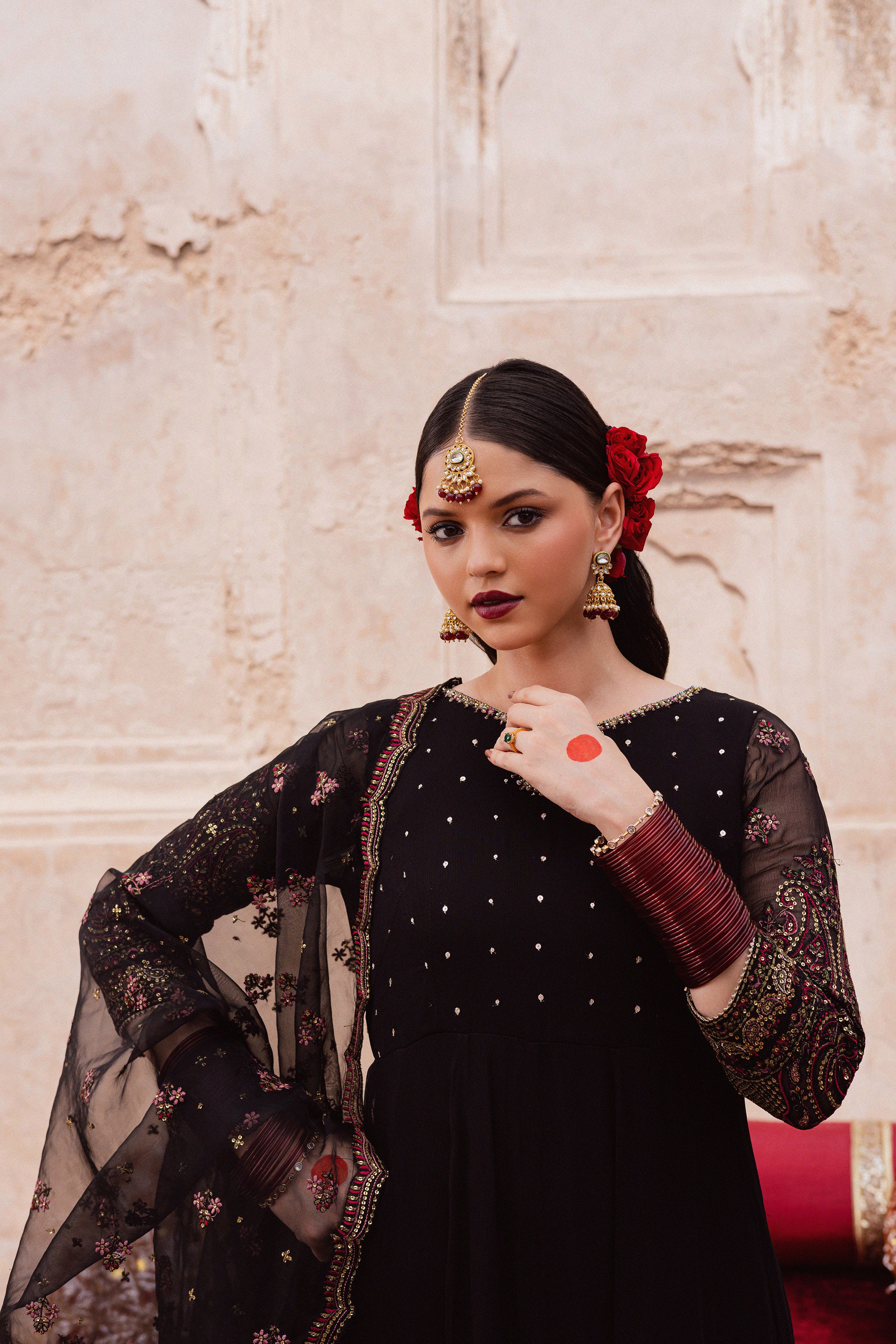 Adila 3Pc - Festive Luxe Pret BATIKSTUDIO2025 BATIK S / Black / Crinkle & Raw Silk-M / Black / Crinkle & Raw Silk-L / Black / Crinkle & Raw Silk