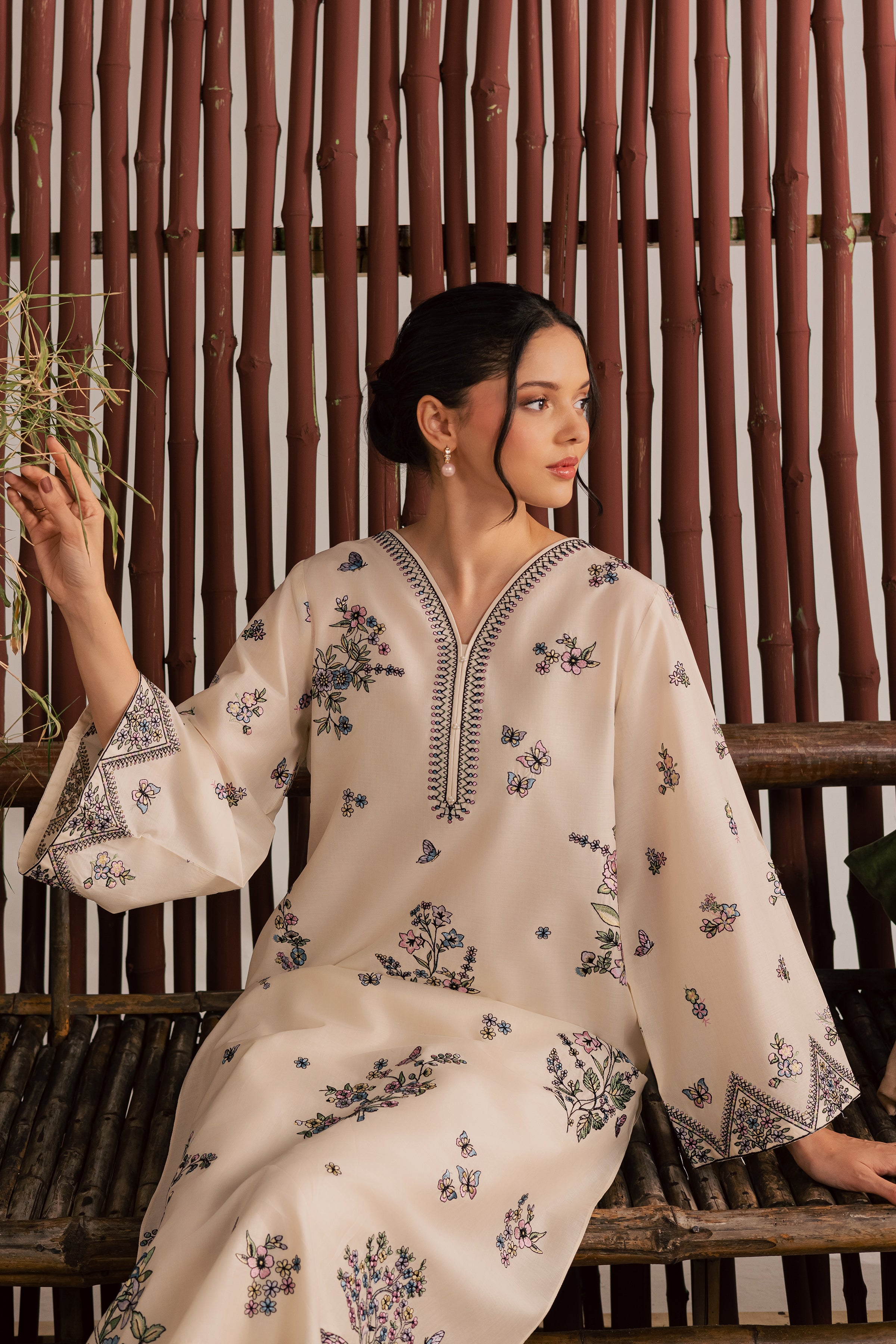 Anne 2Pc - Embroidered Lawn Dress EverydayEdit26 BATIK XS / White Swan / Pima Lawn-S / White Swan / Pima Lawn-M / White Swan / Pima Lawn-L / White Swan / Pima Lawn-XL / White Swan / Pima Lawn