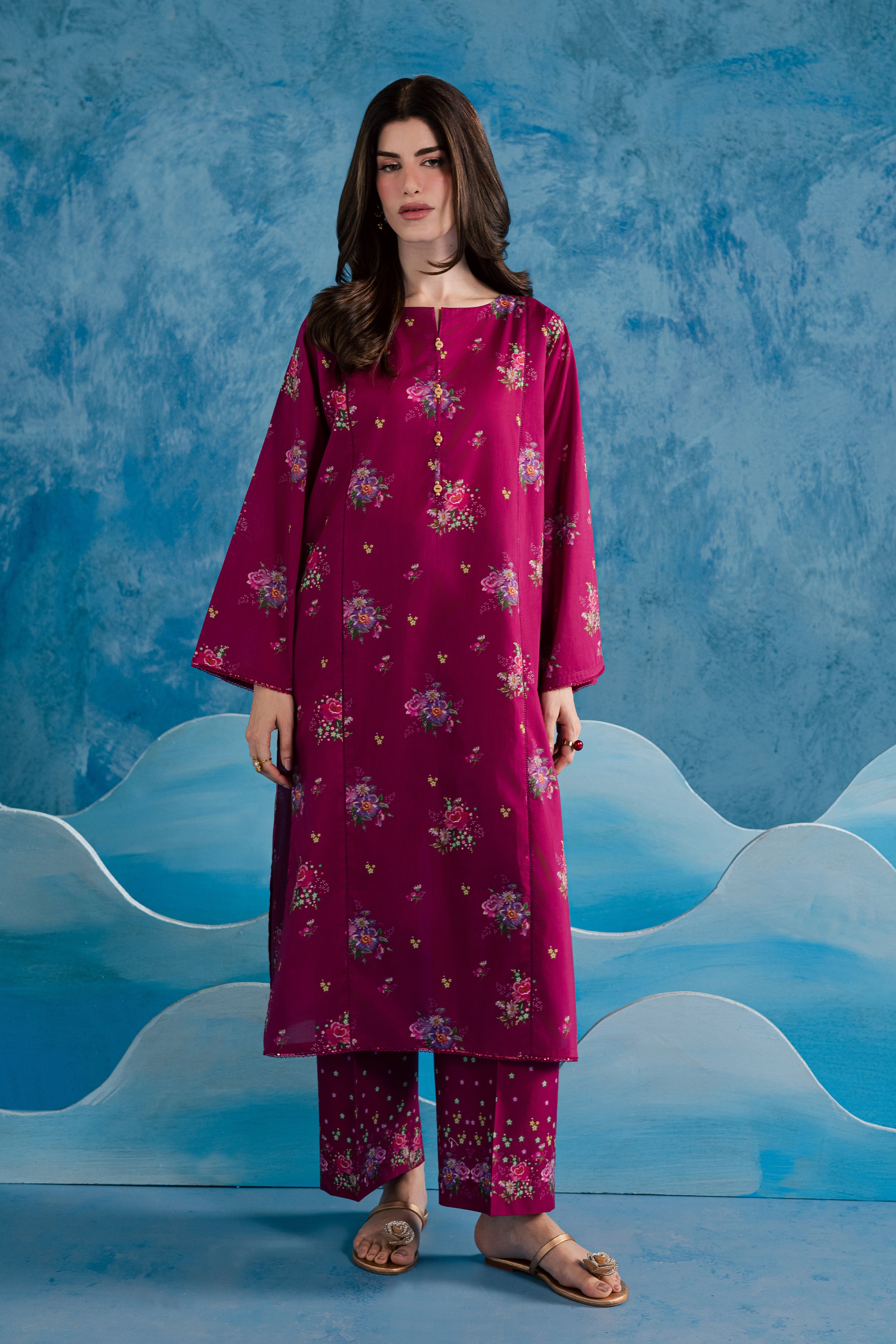 Arzu 2Pc - Printed Lawn Dress BATIKSS26 BATIK XS / Pink / Lawn-S / Pink / Lawn-M / Pink / Lawn-L / Pink / Lawn-XL / Pink / Lawn
