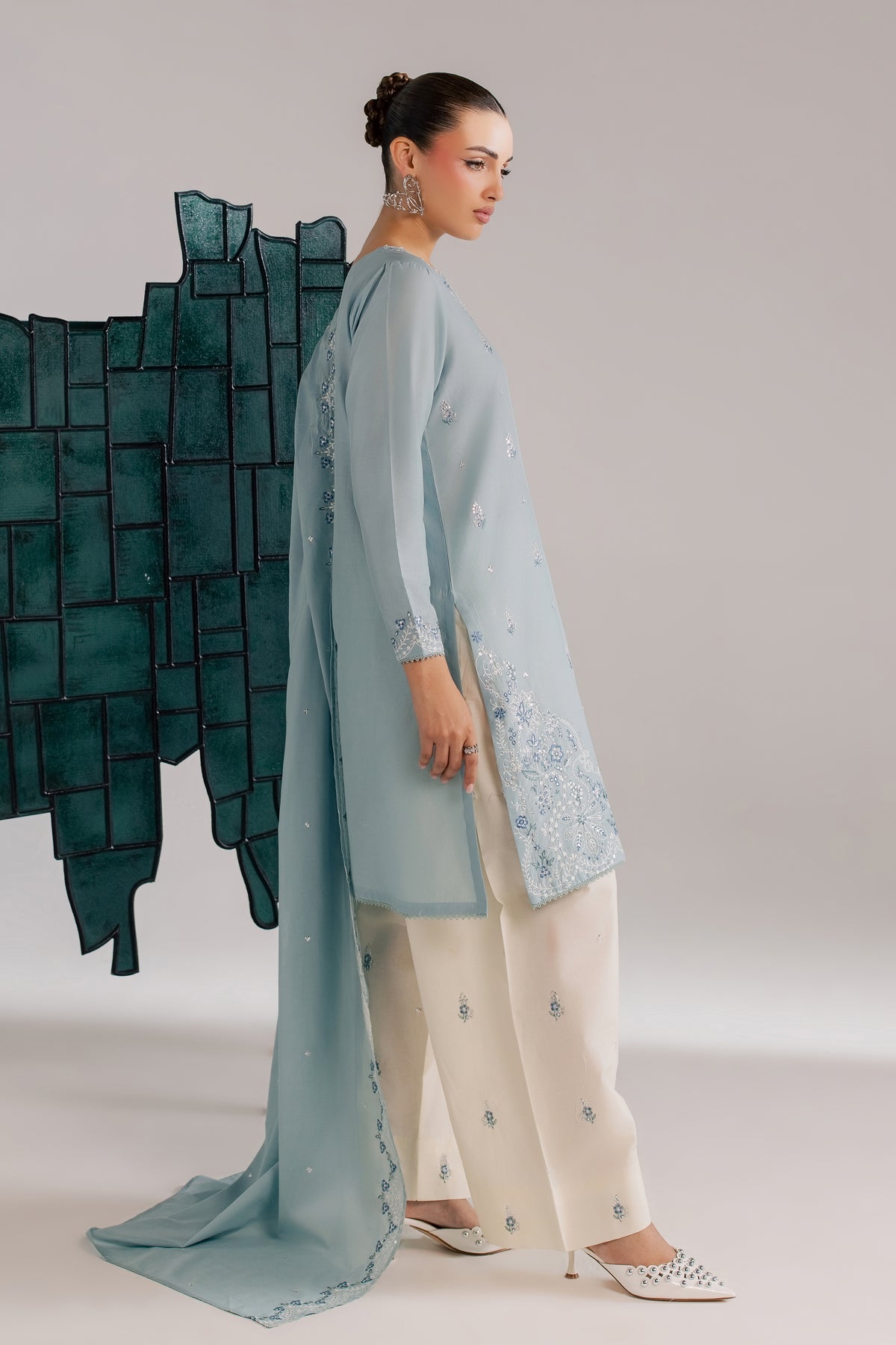 Astola 3Pc - Luxury Embroidered Lawn BATIKSS26 BATIK XS / Stone Blue / Pima Lawn-S / Stone Blue / Pima Lawn-M / Stone Blue / Pima Lawn-L / Stone Blue / Pima Lawn-XL / Stone Blue / Pima Lawn