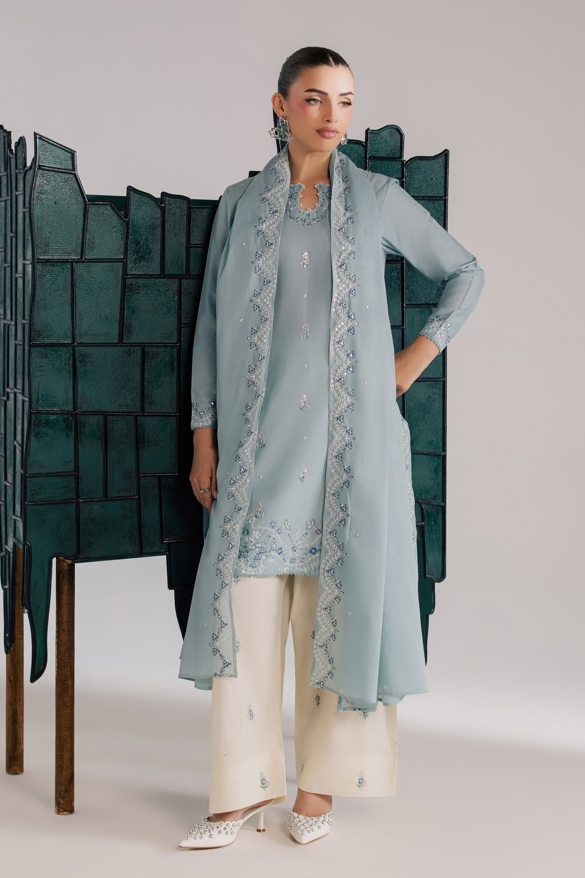 Astola 3Pc - Luxury Embroidered Lawn BATIKSS26 BATIK XS / Stone Blue / Pima Lawn-S / Stone Blue / Pima Lawn-M / Stone Blue / Pima Lawn-L / Stone Blue / Pima Lawn-XL / Stone Blue / Pima Lawn