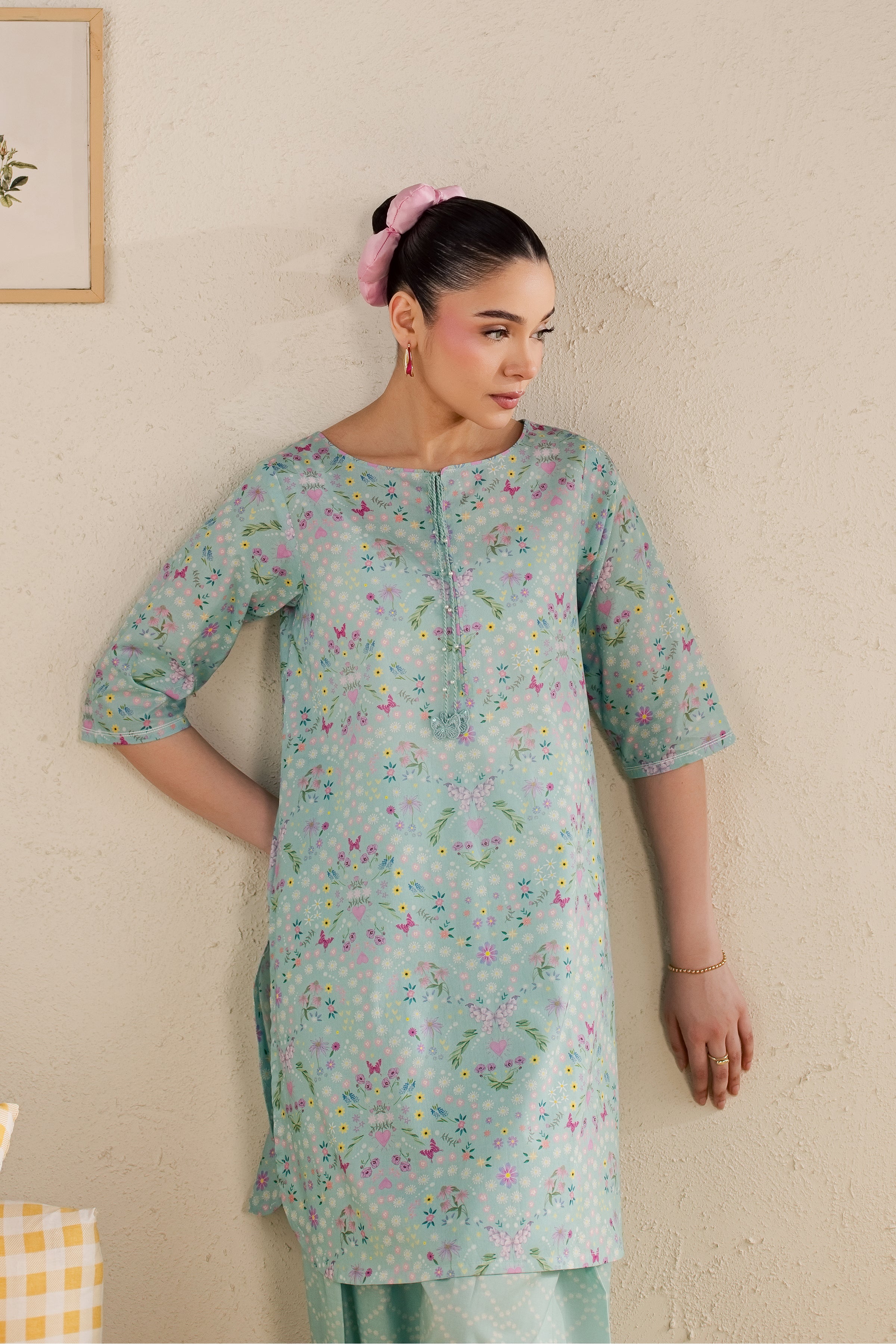 Atom 2Pc - Printed Lawn Dress BATIKSS26 BATIK XS / Blue / Lawn-S / Blue / Lawn-M / Blue / Lawn-L / Blue / Lawn-XL / Blue / Lawn