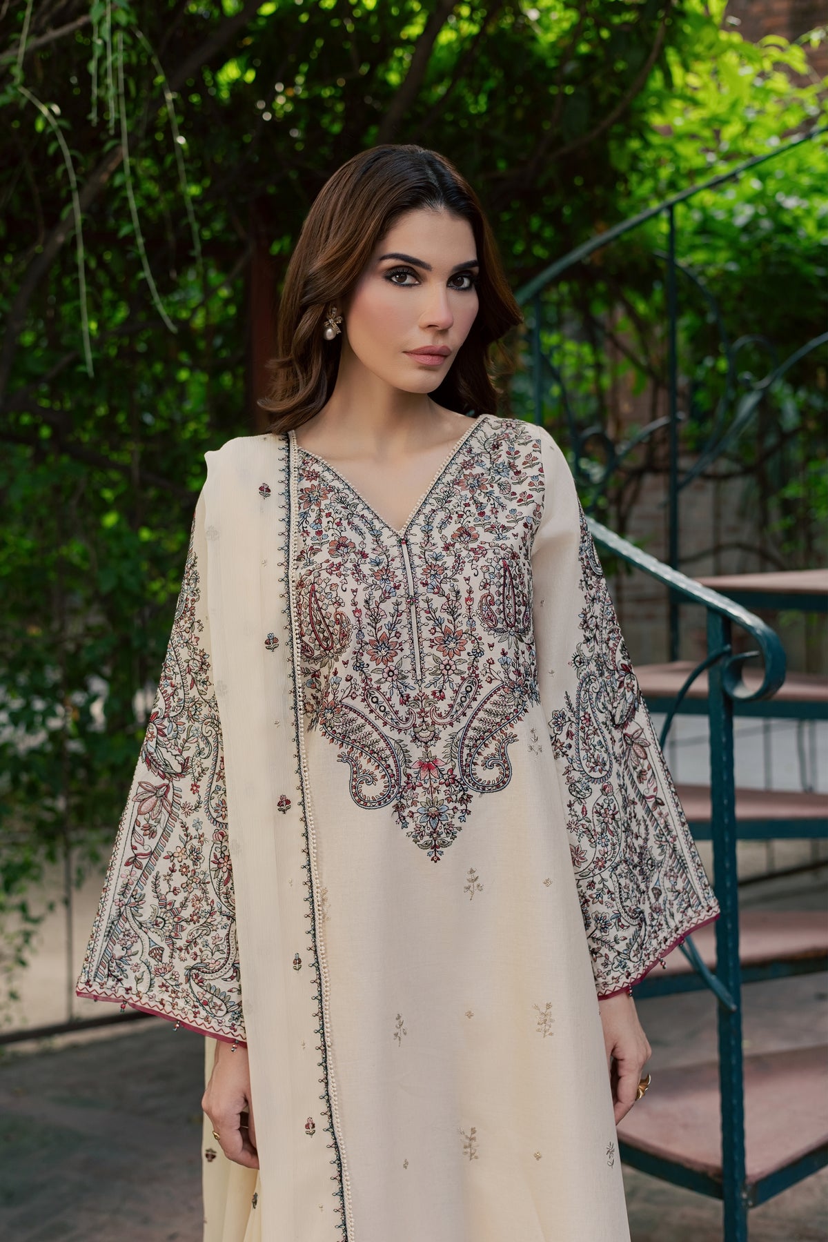 Azm 3Pc - Embroidered Khaddar Pret PRETKHADDAR2026 BATIK XS / Birch / Khaddar
