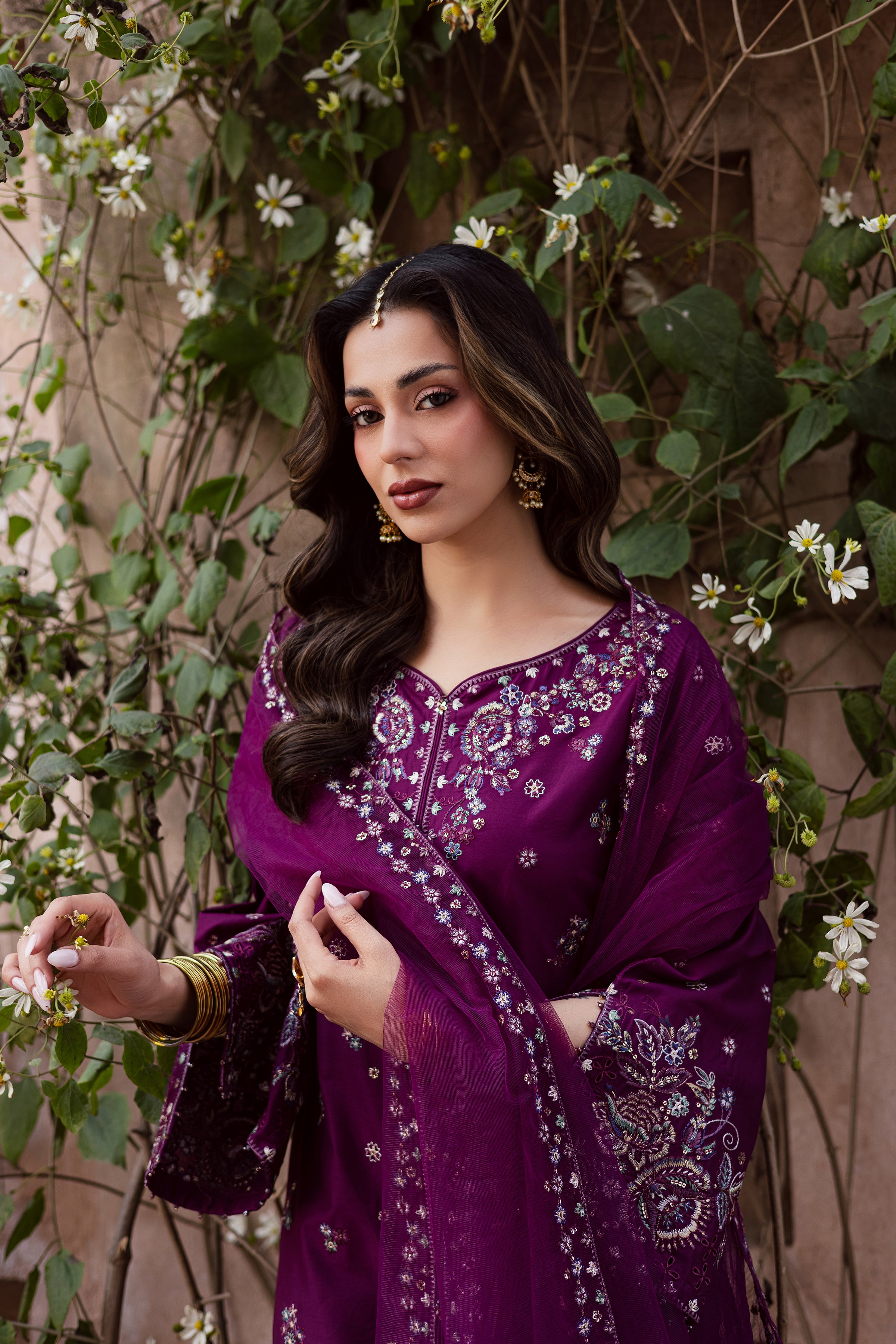 Balter 3Pc - Festive Embroidered Lawn BATIKEID2026 BATIK XS / Wine / Pima Lawn-S / Wine / Pima Lawn-M / Wine / Pima Lawn-L / Wine / Pima Lawn-XL / Wine / Pima Lawn