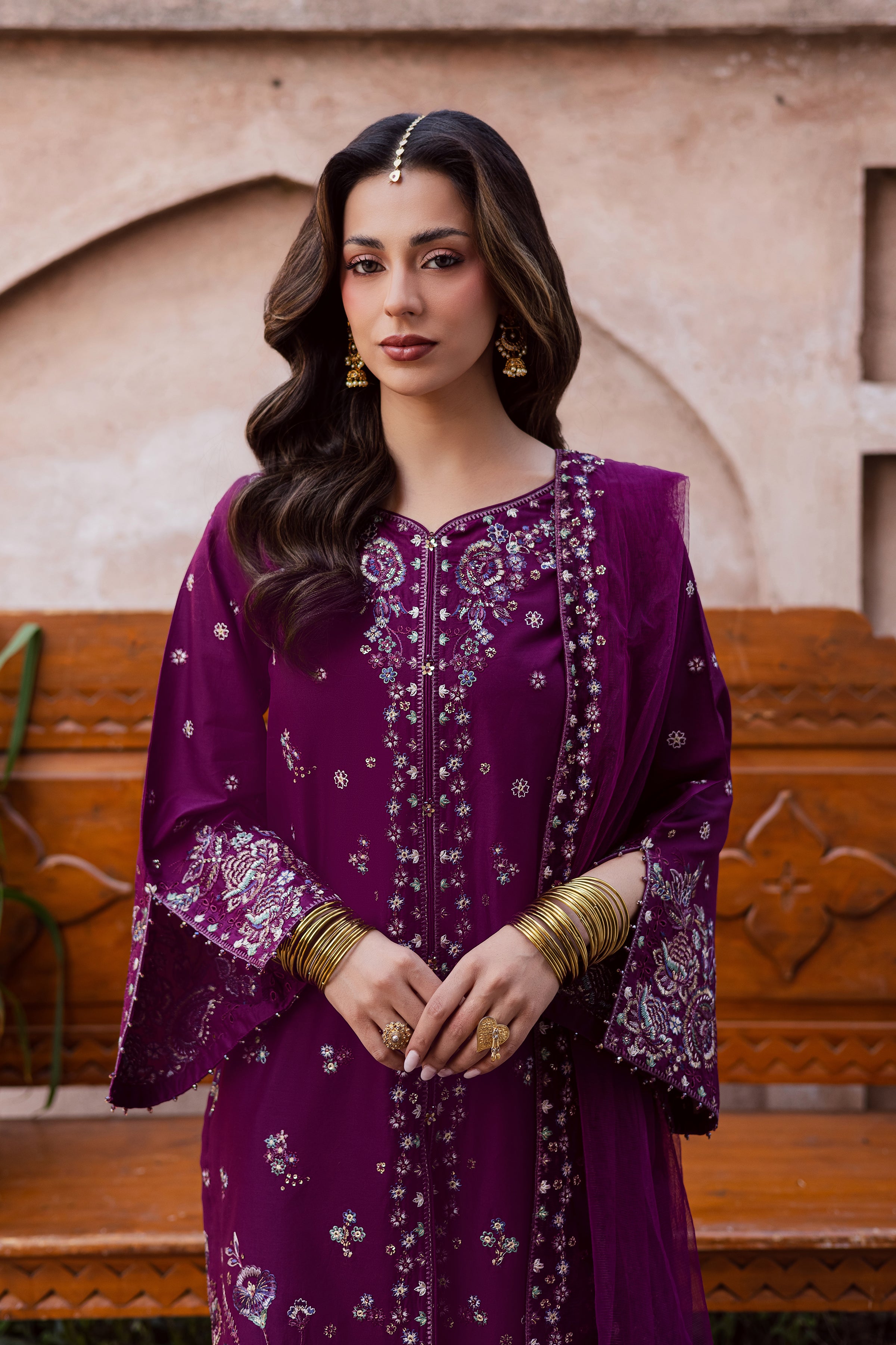 Balter 3Pc - Festive Embroidered Lawn BATIKEID2026 BATIK XS / Wine / Pima Lawn-S / Wine / Pima Lawn-M / Wine / Pima Lawn-L / Wine / Pima Lawn-XL / Wine / Pima Lawn
