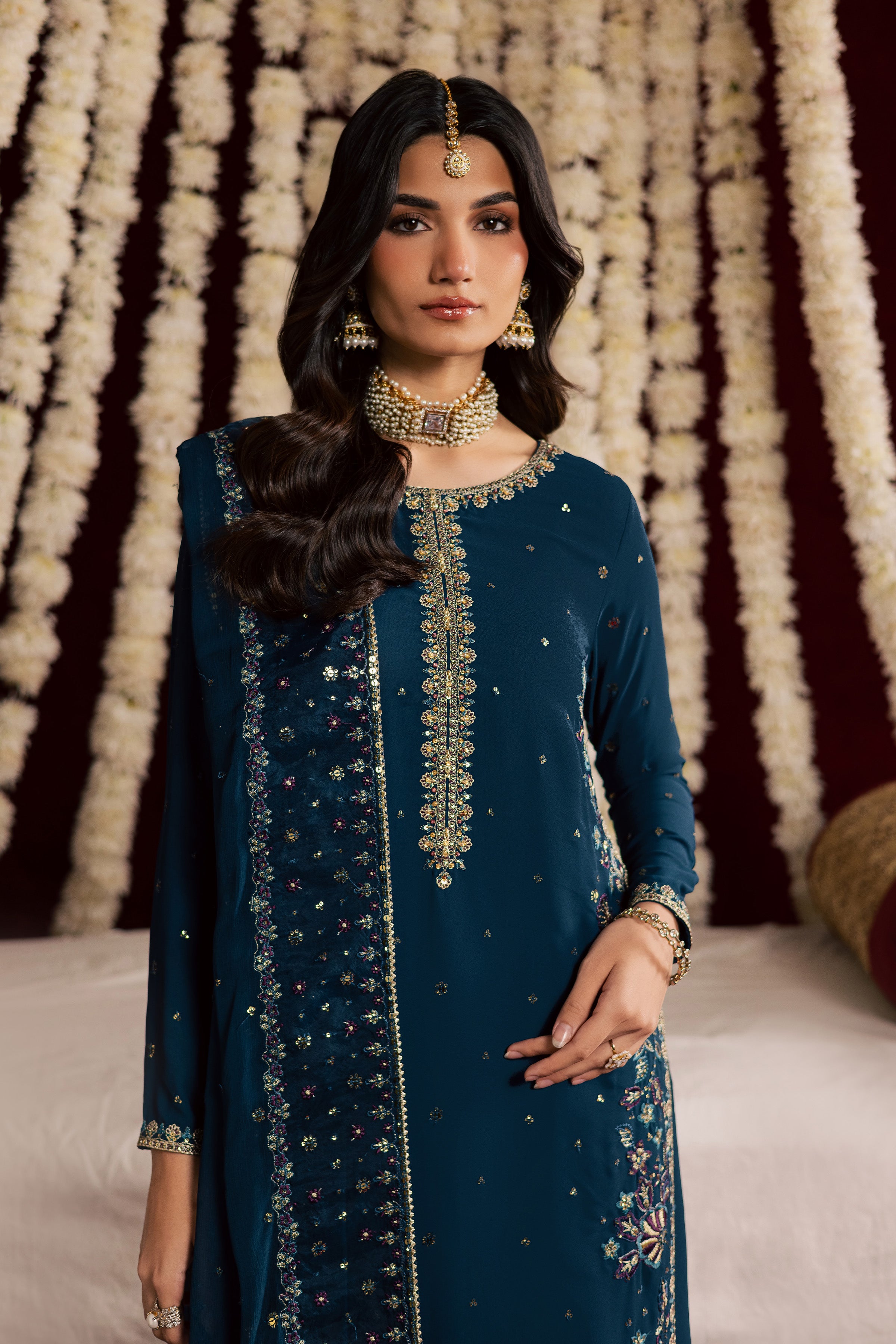 Bexley 3Pc - Wedding Formal Dress BATIKSTUDIO2025 BATIK S / Prussian / Georgette-M / Prussian / Georgette-L / Prussian / Georgette