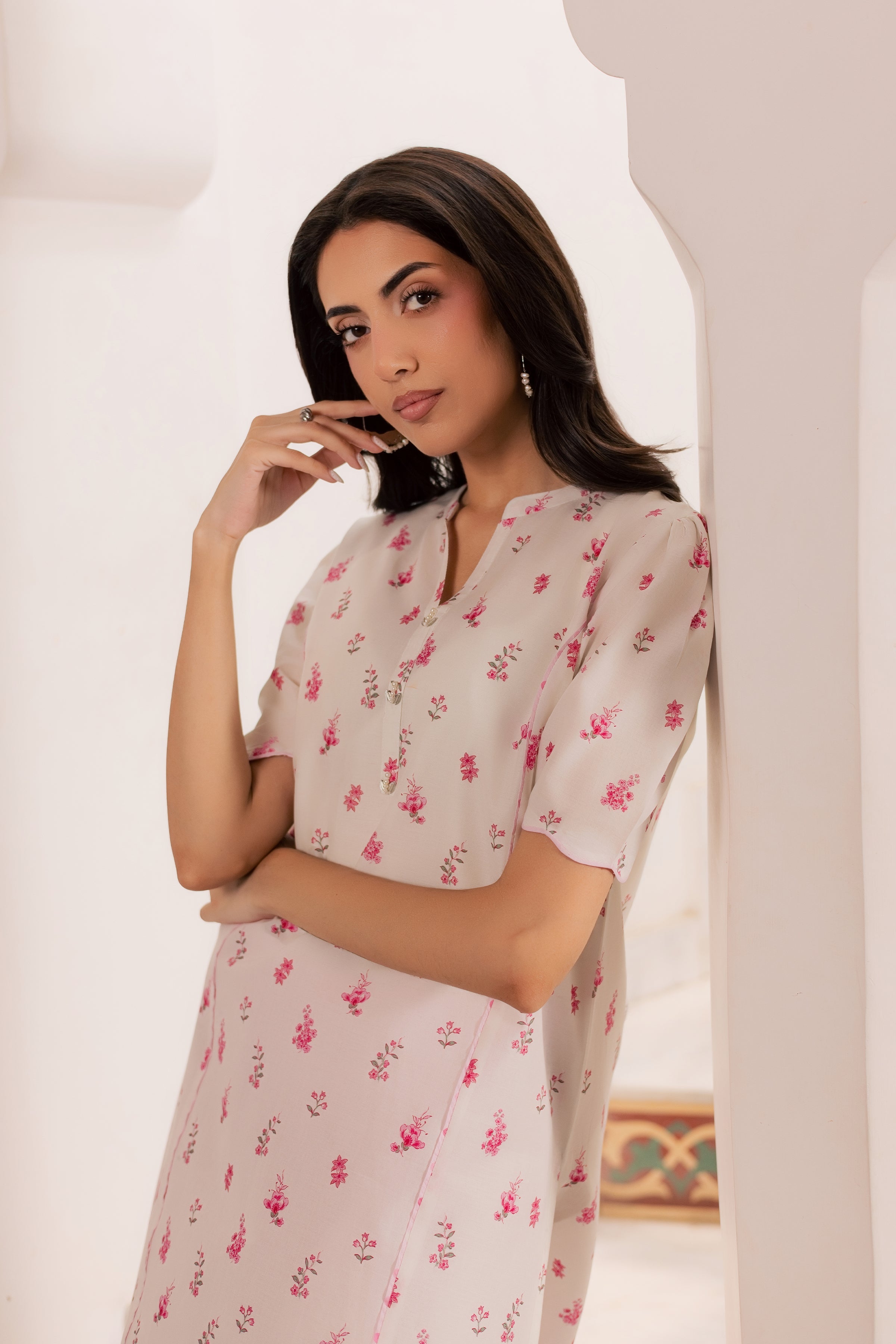 Biscoff 2Pc - Printed Lawn Dress BATIKSS26 BATIK XS / Off White / Lawn-S / Off White / Lawn-M / Off White / Lawn-L / Off White / Lawn-XL / Off White / Lawn