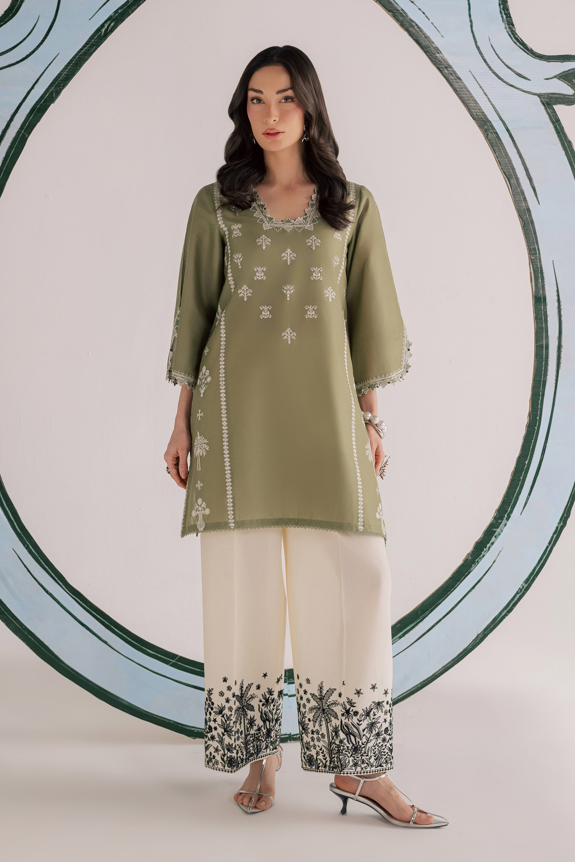 Bismil 2Pc - Embroidered Lawn Dress EverydayEdit26 BATIK XS / Moss / Pima Lawn-S / Moss / Pima Lawn-M / Moss / Pima Lawn-L / Moss / Pima Lawn-XL / Moss / Pima Lawn