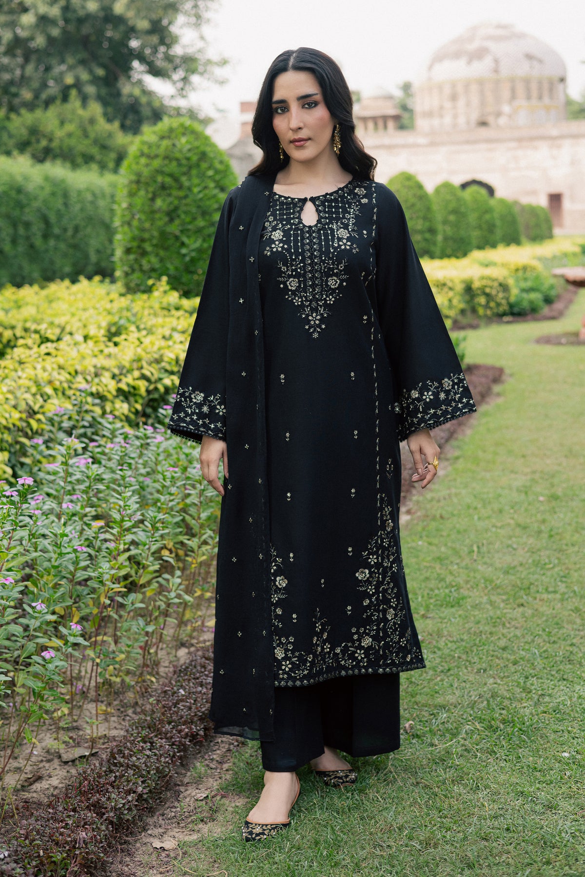 Black Nirvana 3Pc - Embroidered Khaddar Pret PRETKHADDAR2026 BATIK XS / Black / Khaddar