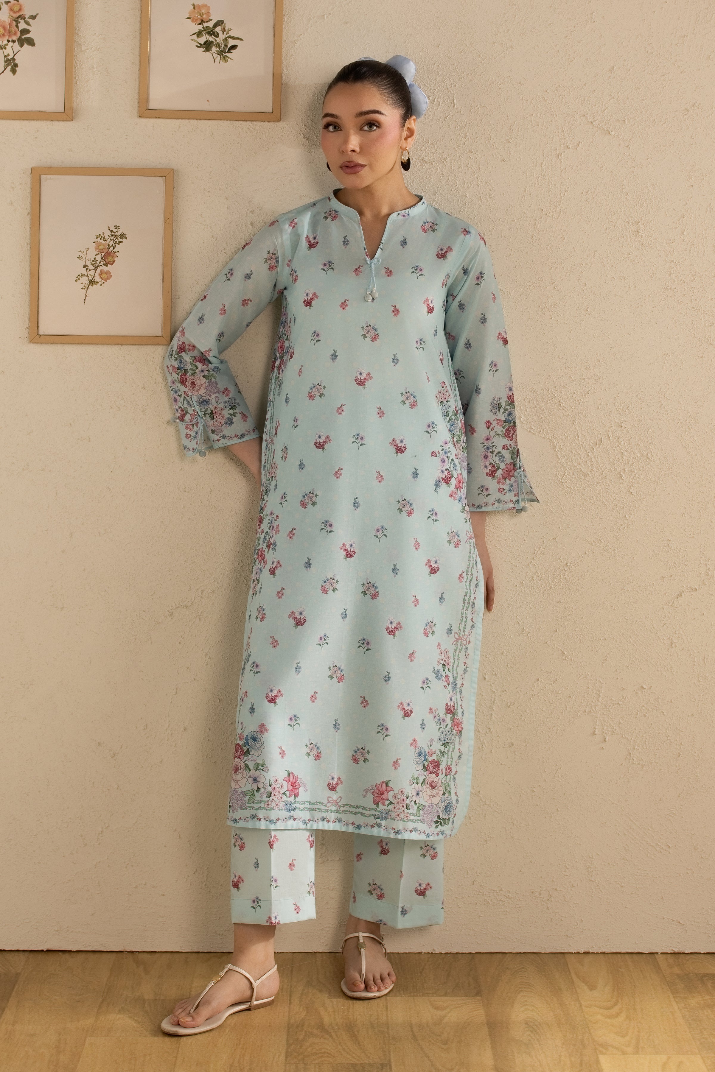 Blue Knox 2Pc - Printed Lawn Dress BATIKSS26 BATIK XS / Blue / Lawn-S / Blue / Lawn-M / Blue / Lawn-L / Blue / Lawn-XL / Blue / Lawn