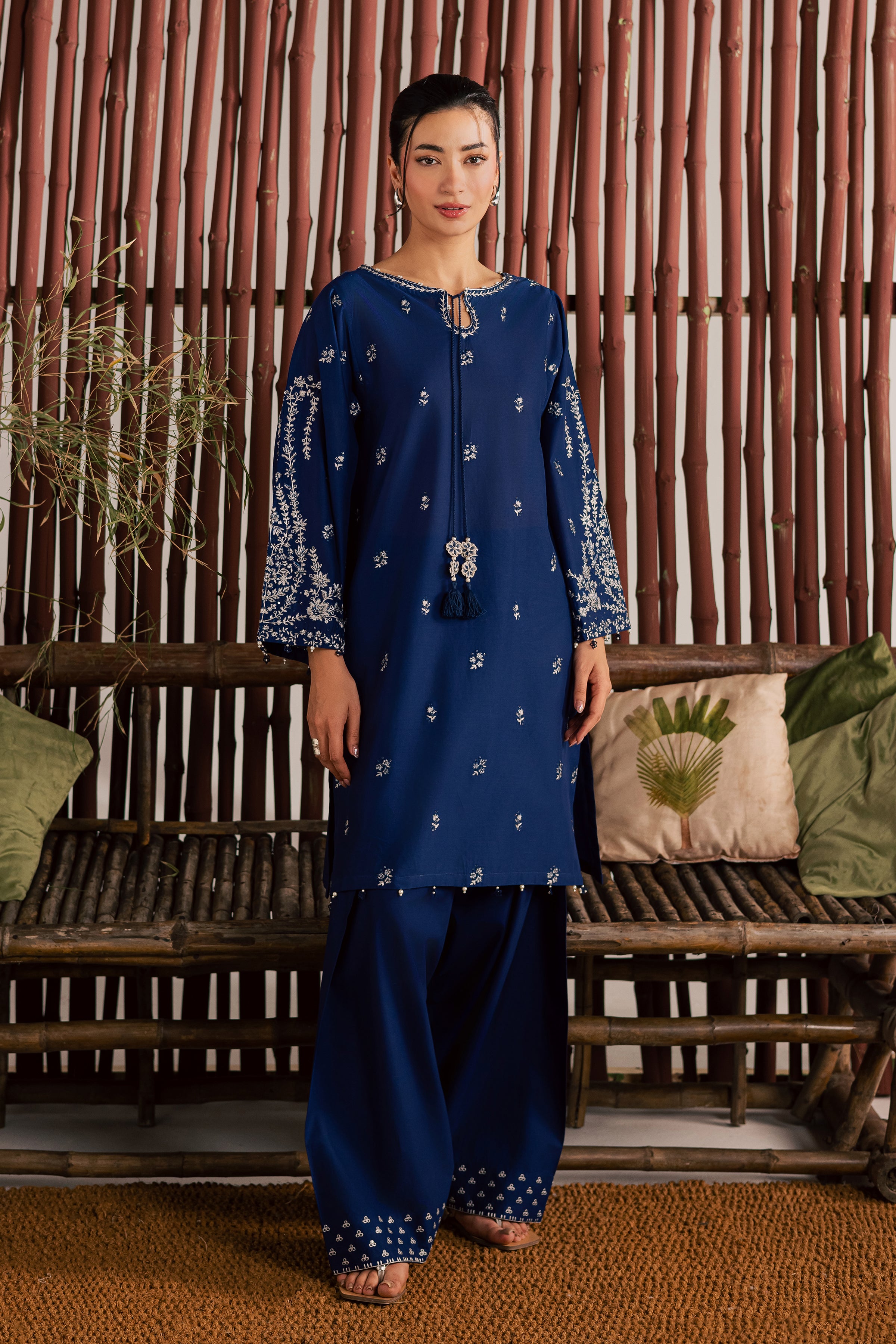 Blue Nairobi 2Pc - Embroidered Lawn Dress EverydayEdit26 BATIK XS / Dark Blue / Pima Lawn-S / Dark Blue / Pima Lawn-M / Dark Blue / Pima Lawn-L / Dark Blue / Pima Lawn-XL / Dark Blue / Pima Lawn