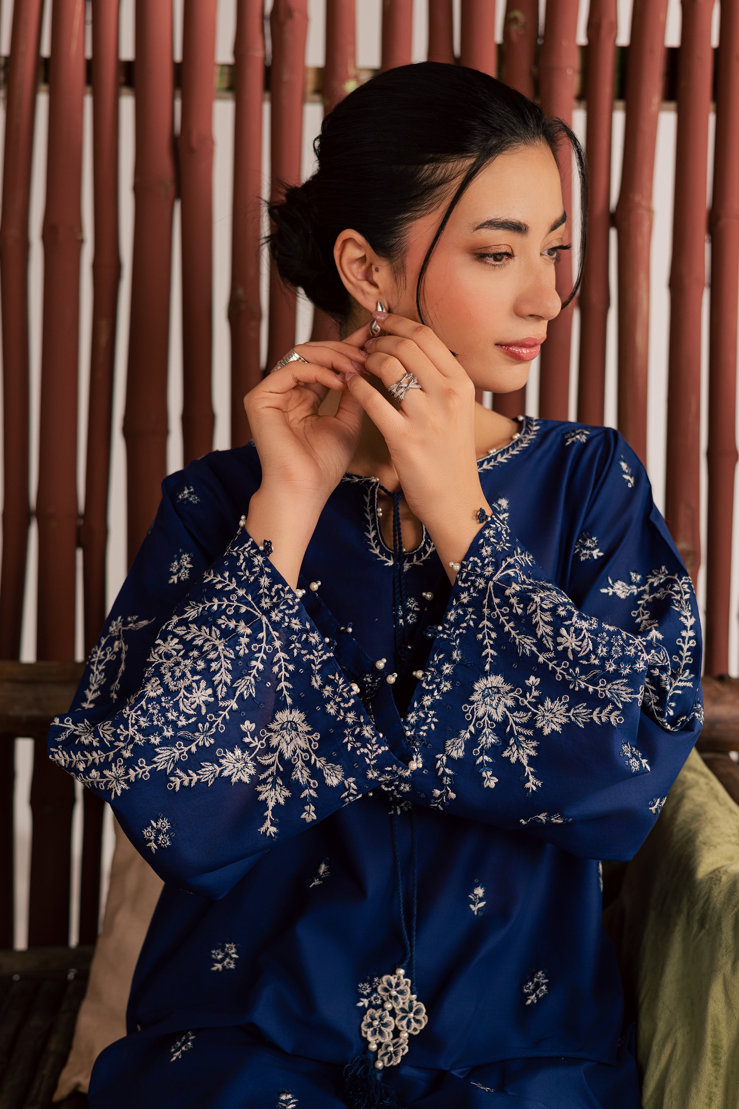Blue Nairobi 2Pc - Embroidered Lawn Dress EverydayEdit26 BATIK XS / Dark Blue / Pima Lawn-S / Dark Blue / Pima Lawn-M / Dark Blue / Pima Lawn-L / Dark Blue / Pima Lawn-XL / Dark Blue / Pima Lawn