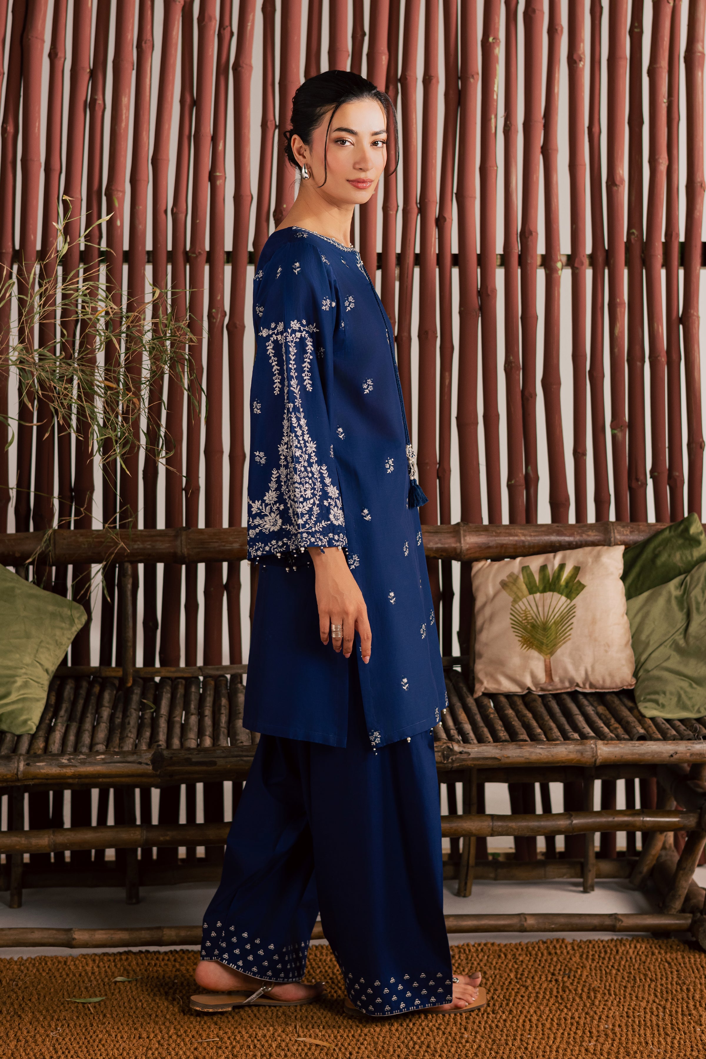 Blue Nairobi 2Pc - Embroidered Lawn Dress EverydayEdit26 BATIK XS / Dark Blue / Pima Lawn-S / Dark Blue / Pima Lawn-M / Dark Blue / Pima Lawn-L / Dark Blue / Pima Lawn-XL / Dark Blue / Pima Lawn