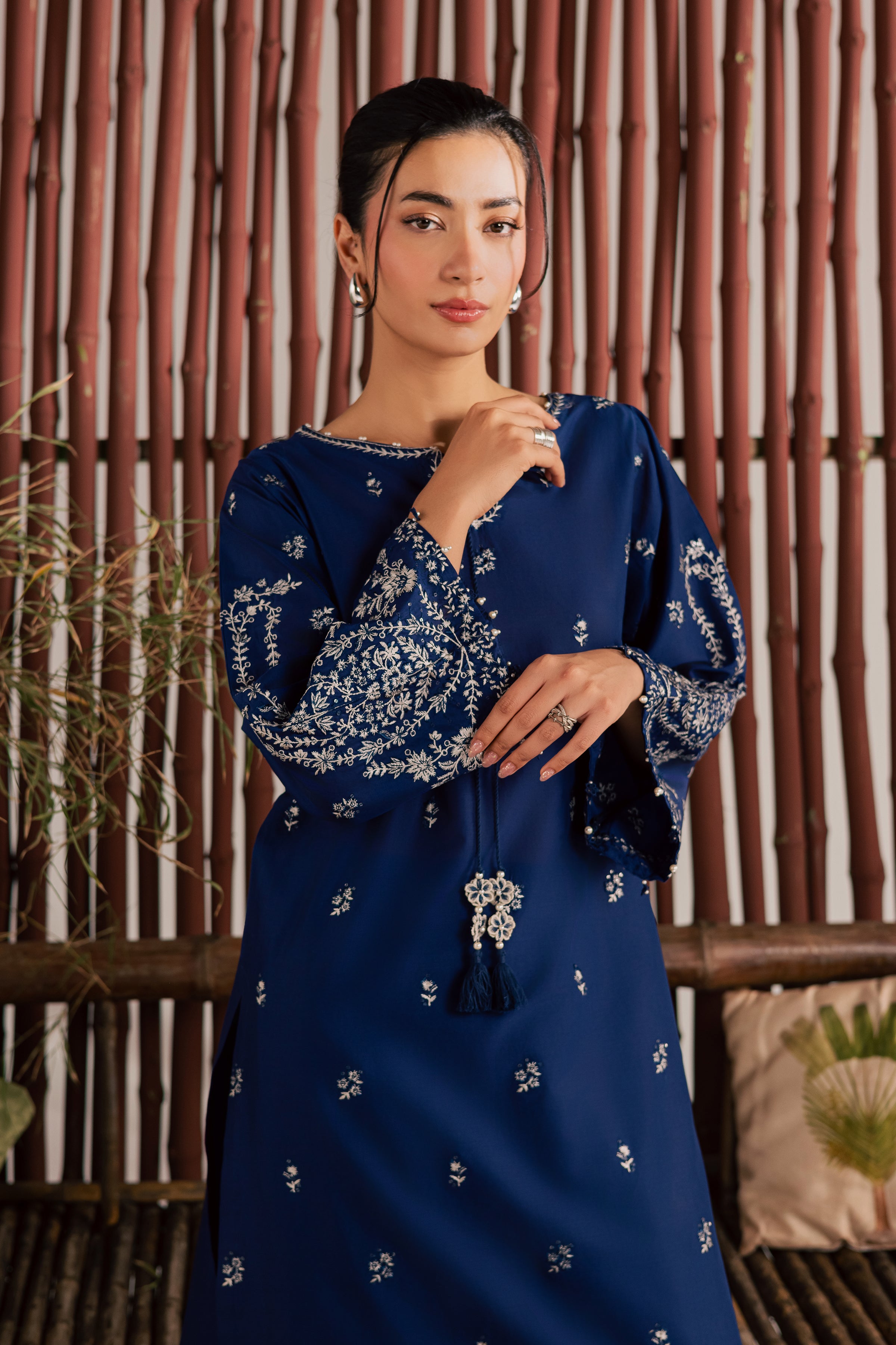 Blue Nairobi 2Pc - Embroidered Lawn Dress EverydayEdit26 BATIK XS / Dark Blue / Pima Lawn-S / Dark Blue / Pima Lawn-M / Dark Blue / Pima Lawn-L / Dark Blue / Pima Lawn-XL / Dark Blue / Pima Lawn