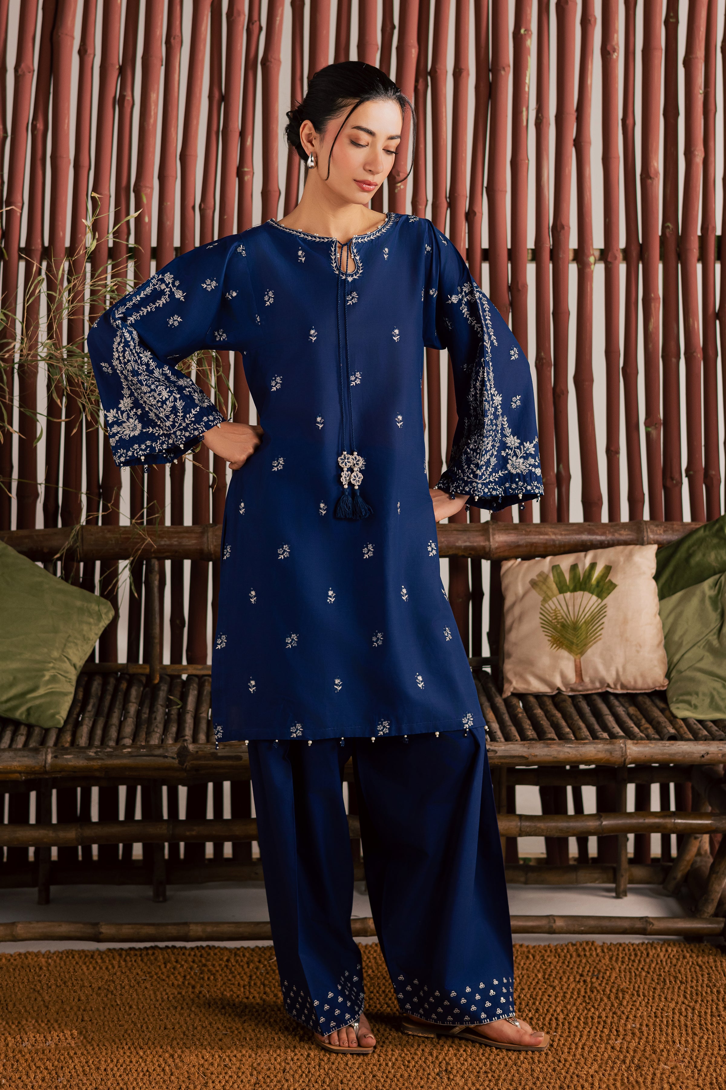 Blue Nairobi 2Pc - Embroidered Lawn Dress EverydayEdit26 BATIK XS / Dark Blue / Pima Lawn-S / Dark Blue / Pima Lawn-M / Dark Blue / Pima Lawn-L / Dark Blue / Pima Lawn-XL / Dark Blue / Pima Lawn