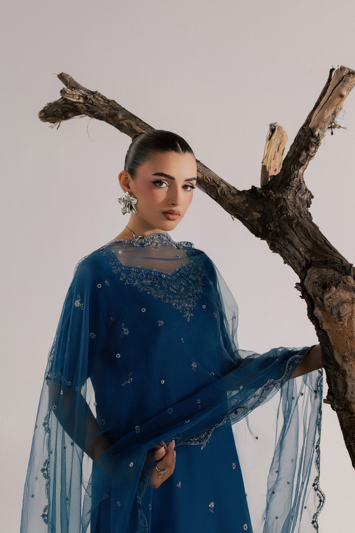 Blue Neelum 3Pc - Luxury Embroidered Lawn BATIKSS26 BATIK XS / Cobalt / Pima Lawn-S / Cobalt / Pima Lawn-M / Cobalt / Pima Lawn-L / Cobalt / Pima Lawn-XL / Cobalt / Pima Lawn