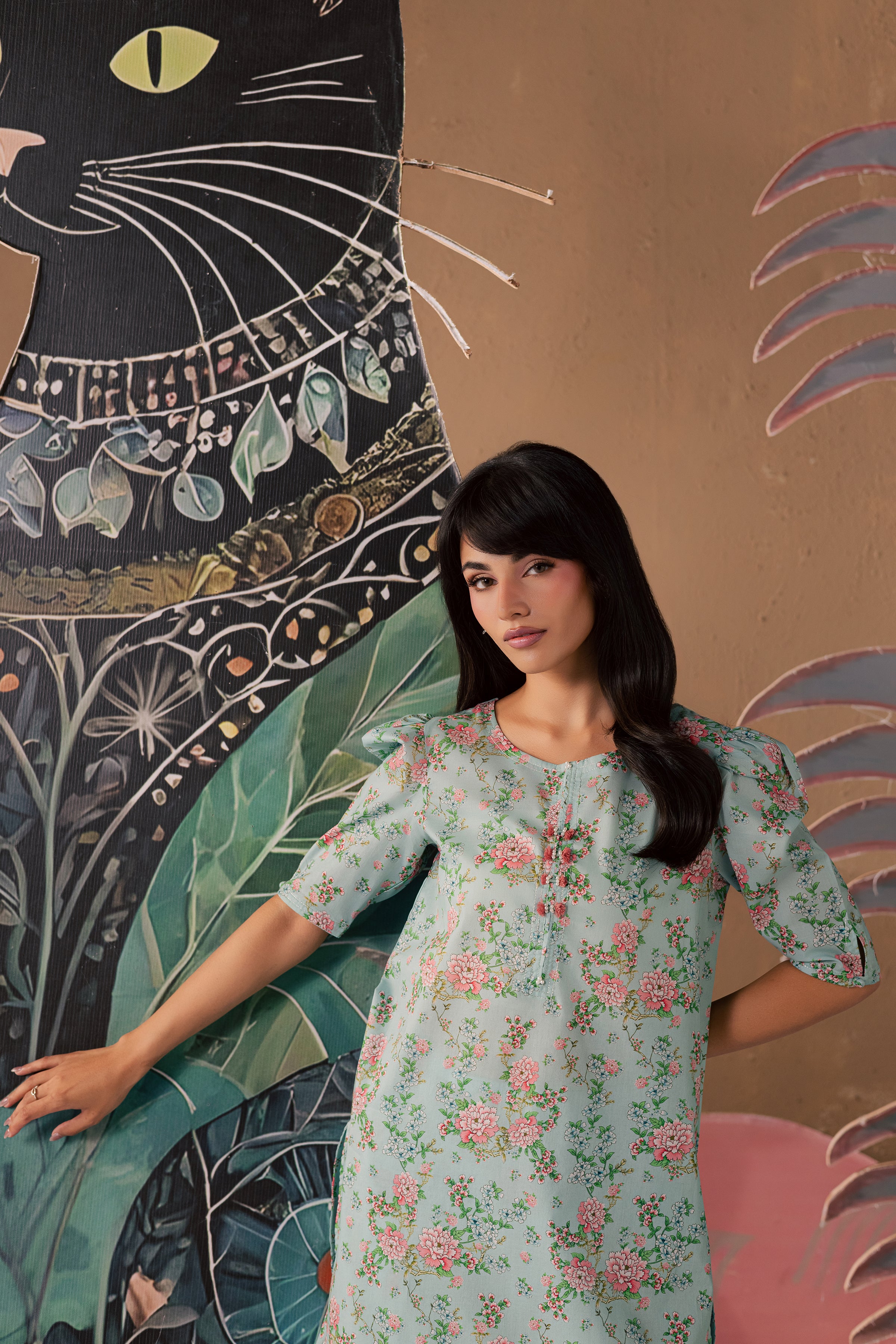 Blue Zerin 2Pc - Printed Lawn Dress BATIKSS26 BATIK XS / Sky Blue / Lawn-S / Sky Blue / Lawn-M / Sky Blue / Lawn-L / Sky Blue / Lawn-XL / Sky Blue / Lawn