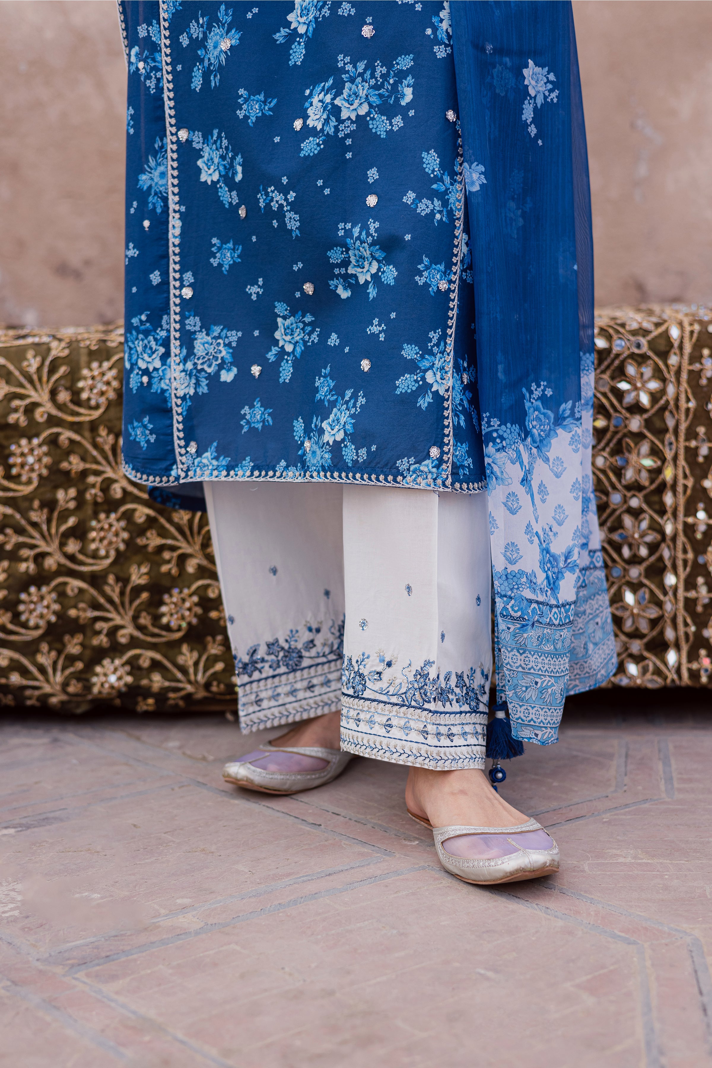 Brynn 3Pc - Festive Eid Prints BATIKEID2026 BATIK XS / Blue / Lawn-S / Blue / Lawn-M / Blue / Lawn-L / Blue / Lawn-XL / Blue / Lawn
