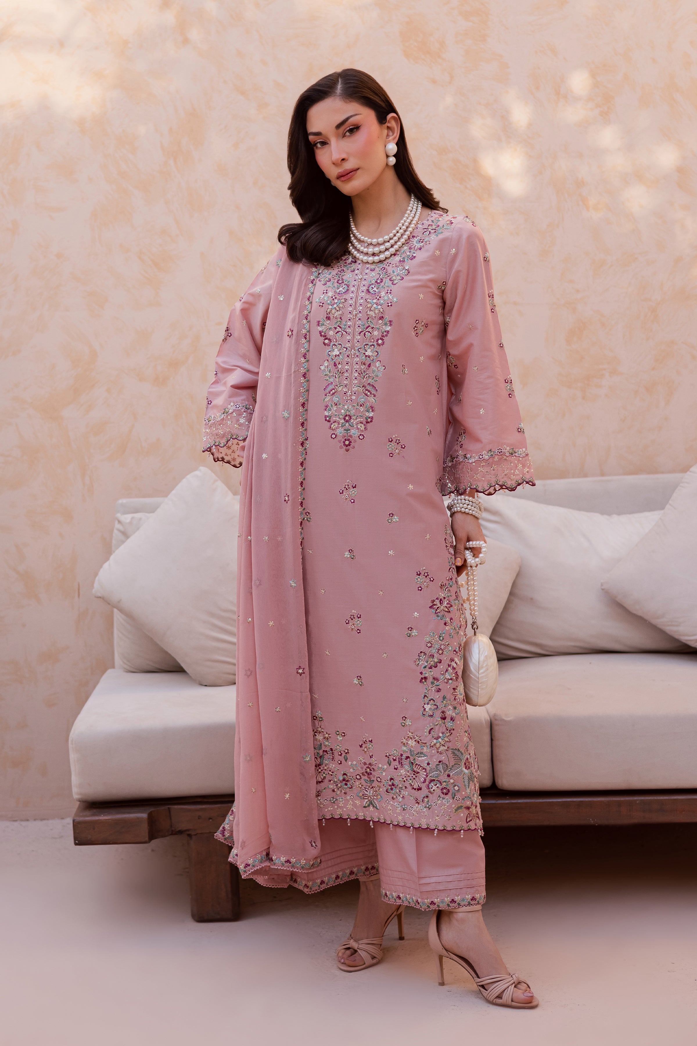 Candis 3Pc - Festive Embroidered Lawn BATIKEID2026 BATIK XS / Candy Pink / Pima Lawn-S / Candy Pink / Pima Lawn-M / Candy Pink / Pima Lawn-L / Candy Pink / Pima Lawn-XL / Candy Pink / Pima Lawn