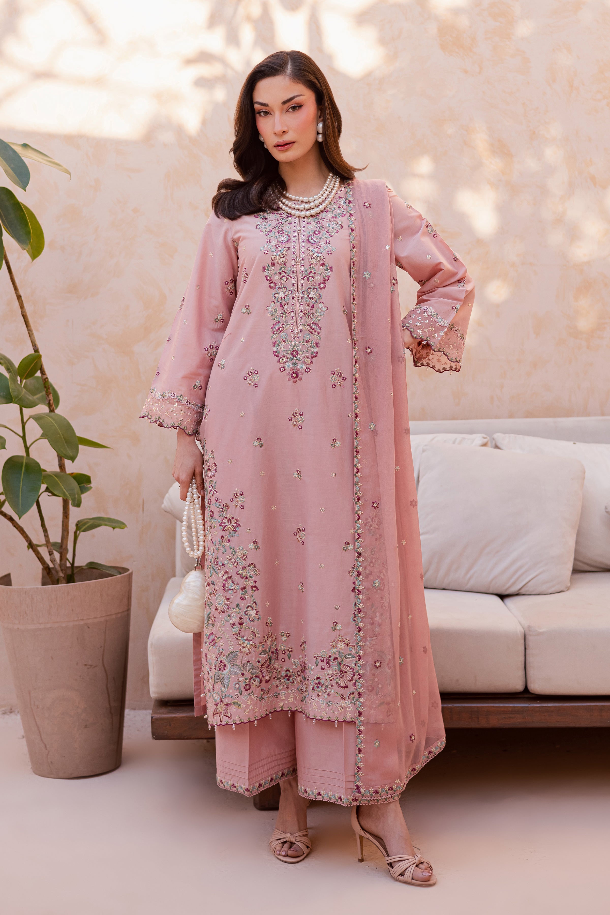 Candis 3Pc - Festive Embroidered Lawn BATIKEID2026 BATIK XS / Candy Pink / Pima Lawn-S / Candy Pink / Pima Lawn-M / Candy Pink / Pima Lawn-L / Candy Pink / Pima Lawn-XL / Candy Pink / Pima Lawn