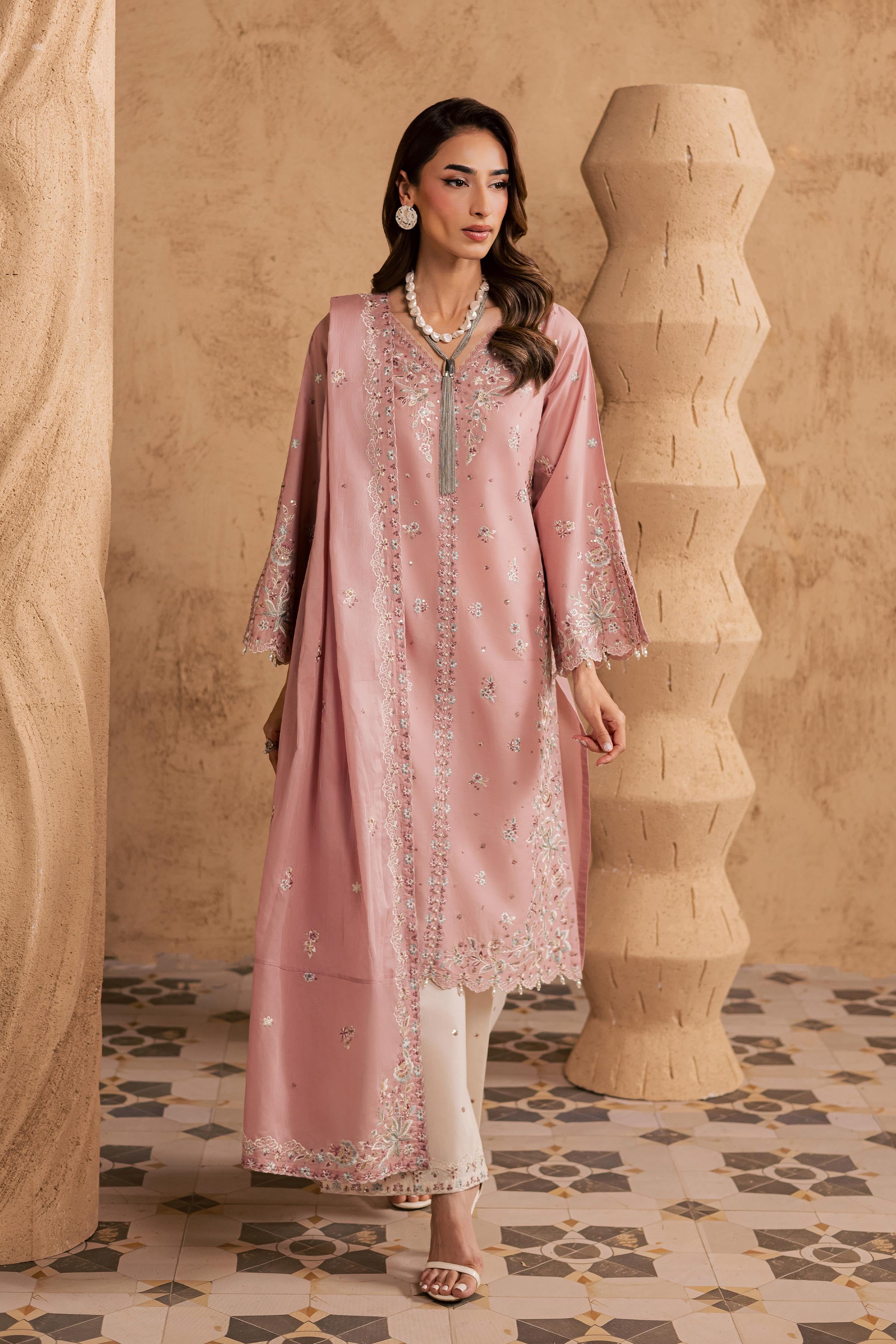Candy 3Pc - Embroidered Festive Pret BATIKSS26 BATIK XS / Taffy Pink / Pima Lawn-S / Taffy Pink / Pima Lawn-M / Taffy Pink / Pima Lawn-L / Taffy Pink / Pima Lawn-XL / Taffy Pink / Pima Lawn