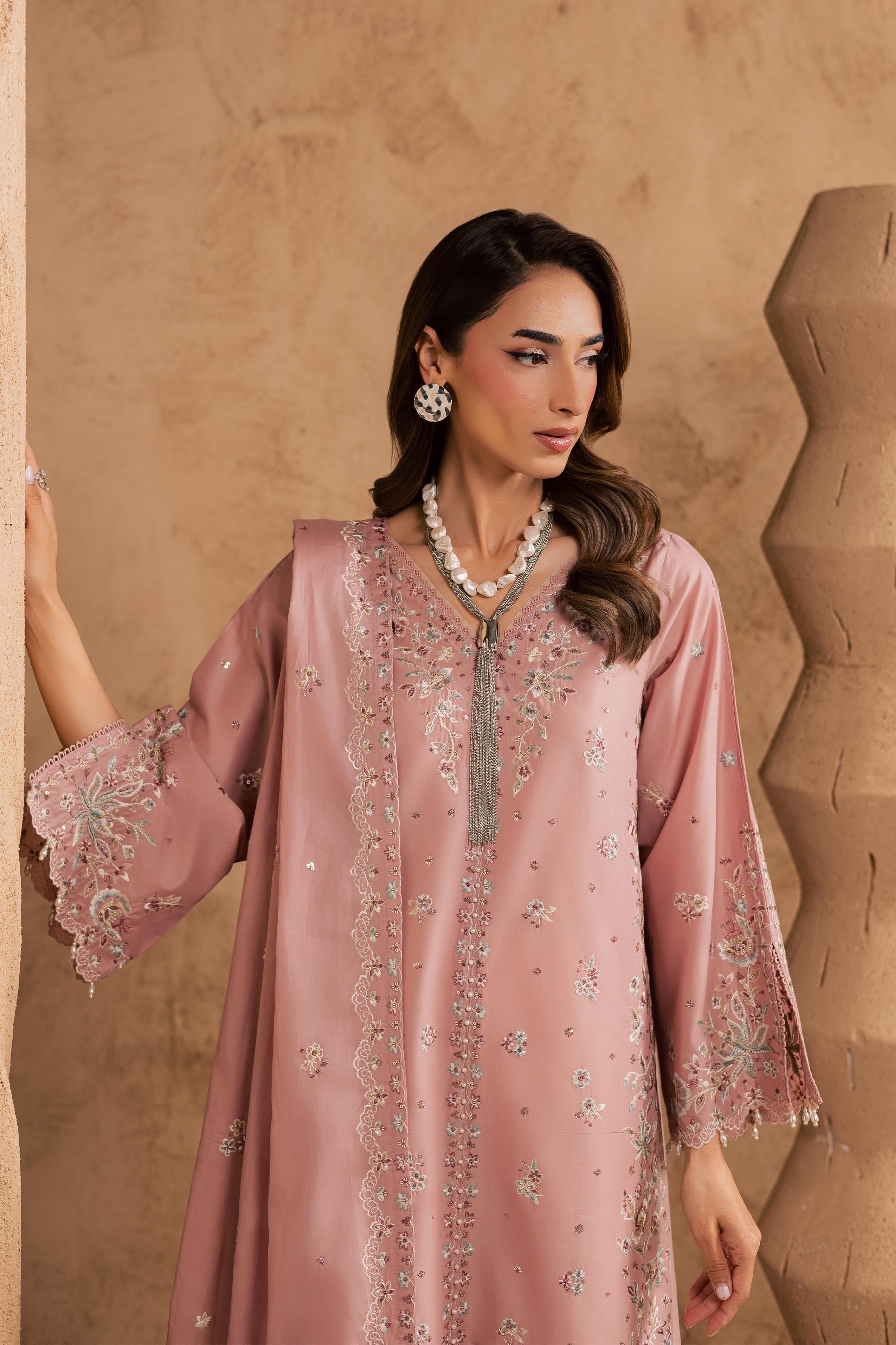 Candy 3Pc - Embroidered Festive Pret BATIKSS26 BATIK XS / Taffy Pink / Pima Lawn-S / Taffy Pink / Pima Lawn-M / Taffy Pink / Pima Lawn-L / Taffy Pink / Pima Lawn-XL / Taffy Pink / Pima Lawn