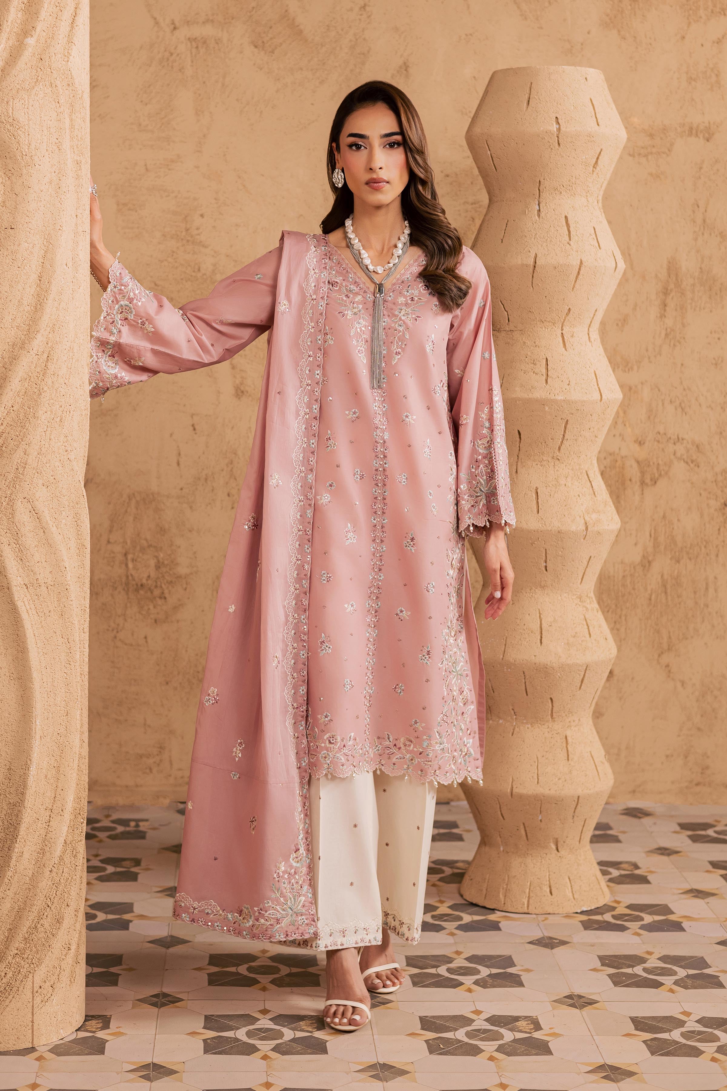 Candy 3Pc - Embroidered Festive Pret BATIKSS26 BATIK XS / Taffy Pink / Pima Lawn-S / Taffy Pink / Pima Lawn-M / Taffy Pink / Pima Lawn-L / Taffy Pink / Pima Lawn-XL / Taffy Pink / Pima Lawn