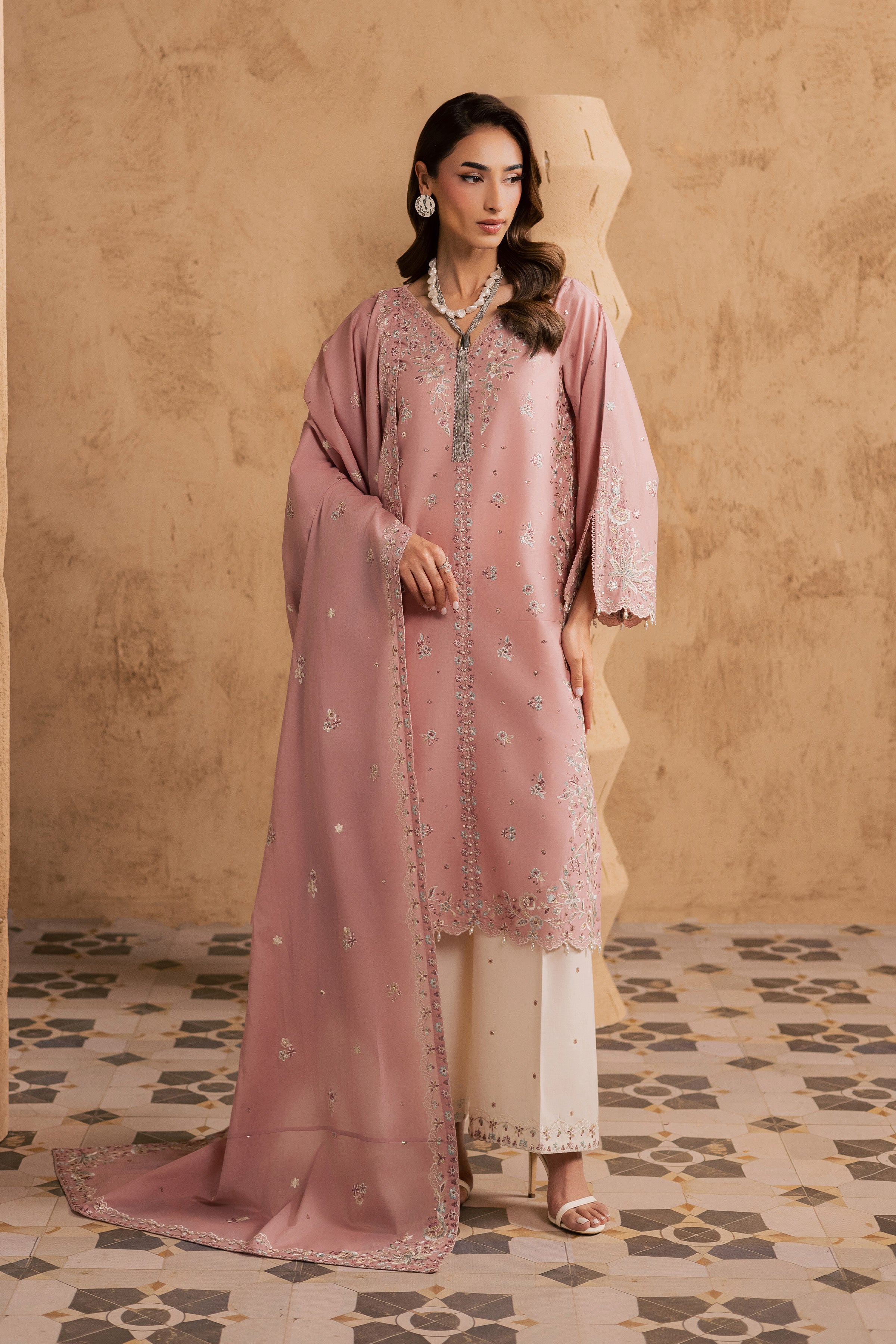Candy 3Pc - Embroidered Festive Pret BATIKSS26 BATIK XS / Taffy Pink / Pima Lawn-S / Taffy Pink / Pima Lawn-M / Taffy Pink / Pima Lawn-L / Taffy Pink / Pima Lawn-XL / Taffy Pink / Pima Lawn