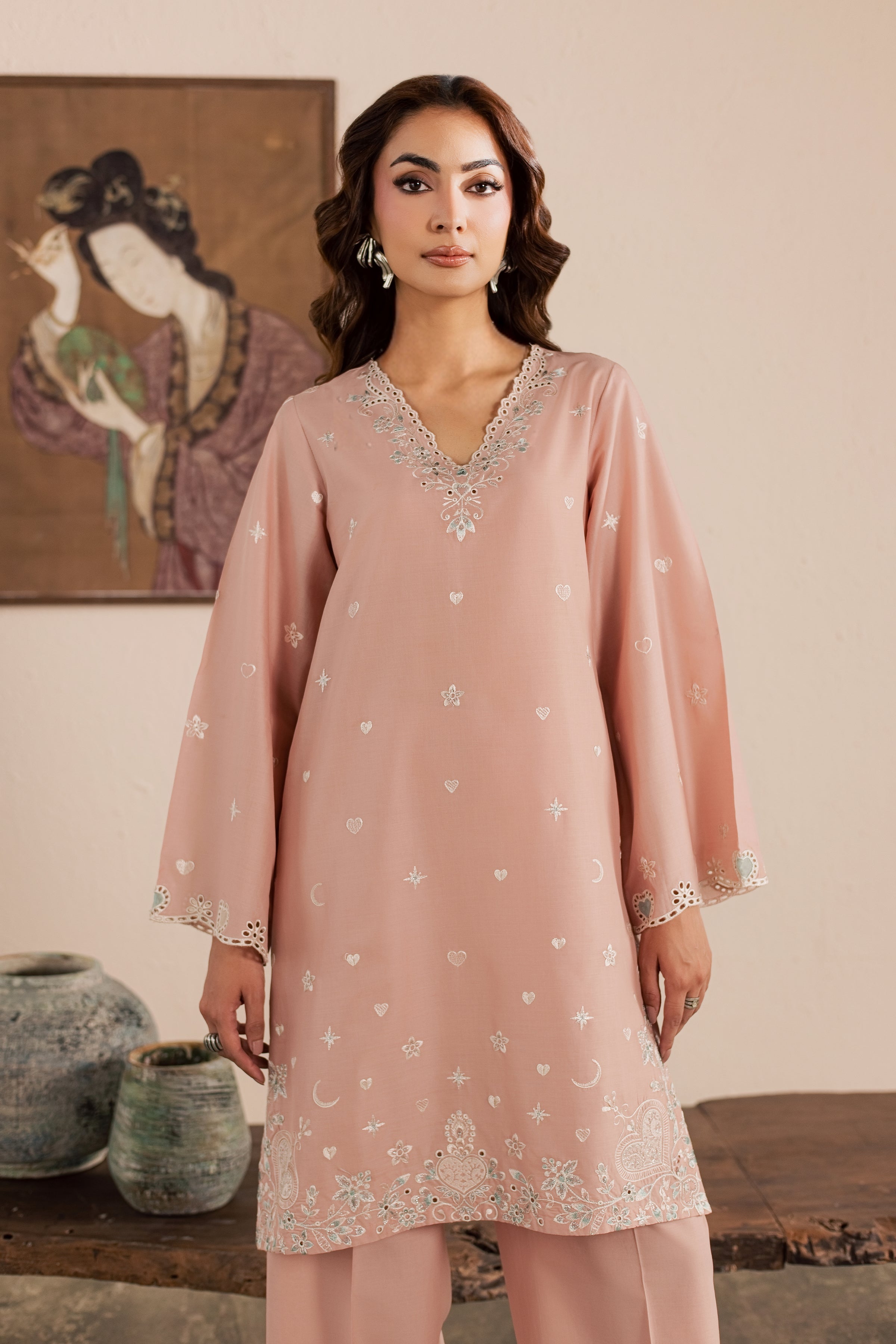 Candy Moon 2Pc - Embroidered Lawn Dress EverydayEdit26 BATIK XS / Candy Pink / Pima Lawn-S / Candy Pink / Pima Lawn-M / Candy Pink / Pima Lawn-L / Candy Pink / Pima Lawn-XL / Candy Pink / Pima Lawn
