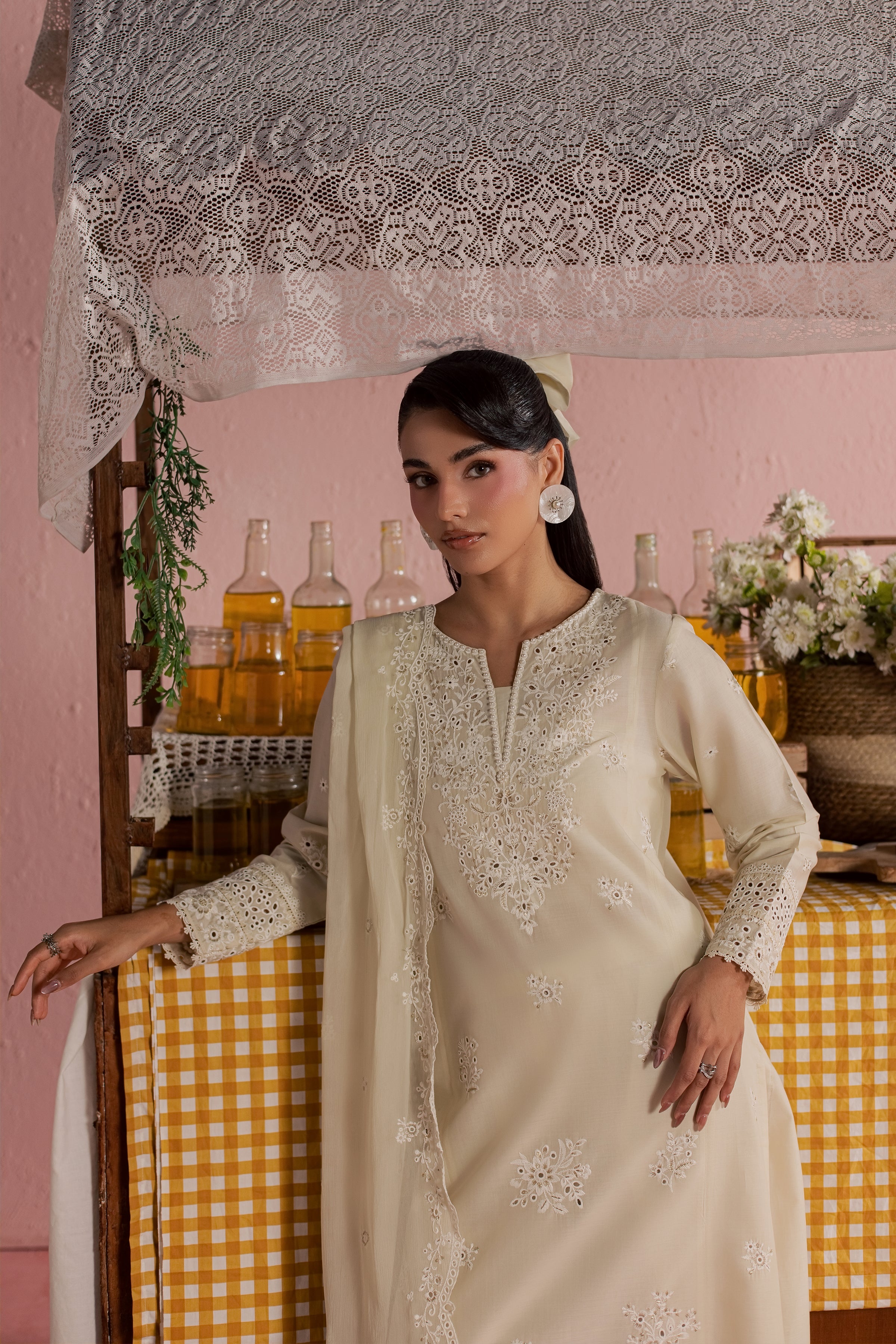 Caramel 3Pc - Embroidered Lawn Dress BATIKSS26 BATIK XS / Beige / Pima Lawn-S / Beige / Pima Lawn-M / Beige / Pima Lawn-L / Beige / Pima Lawn-XL / Beige / Pima Lawn
