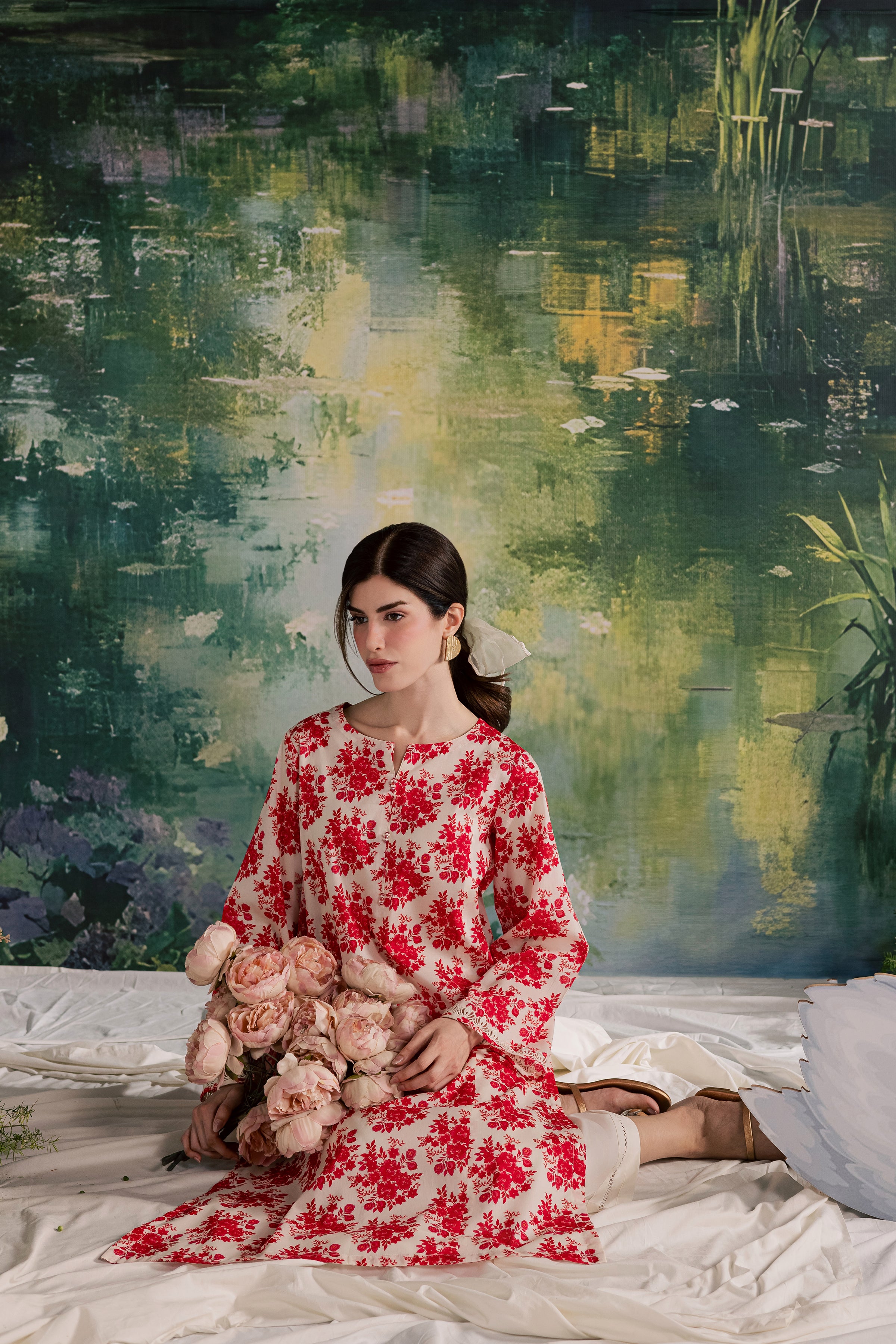 Cardi 2Pc - Printed Lawn Dress BATIKSS26 BATIK XS / Off White / Lawn-S / Off White / Lawn-M / Off White / Lawn-L / Off White / Lawn-XL / Off White / Lawn
