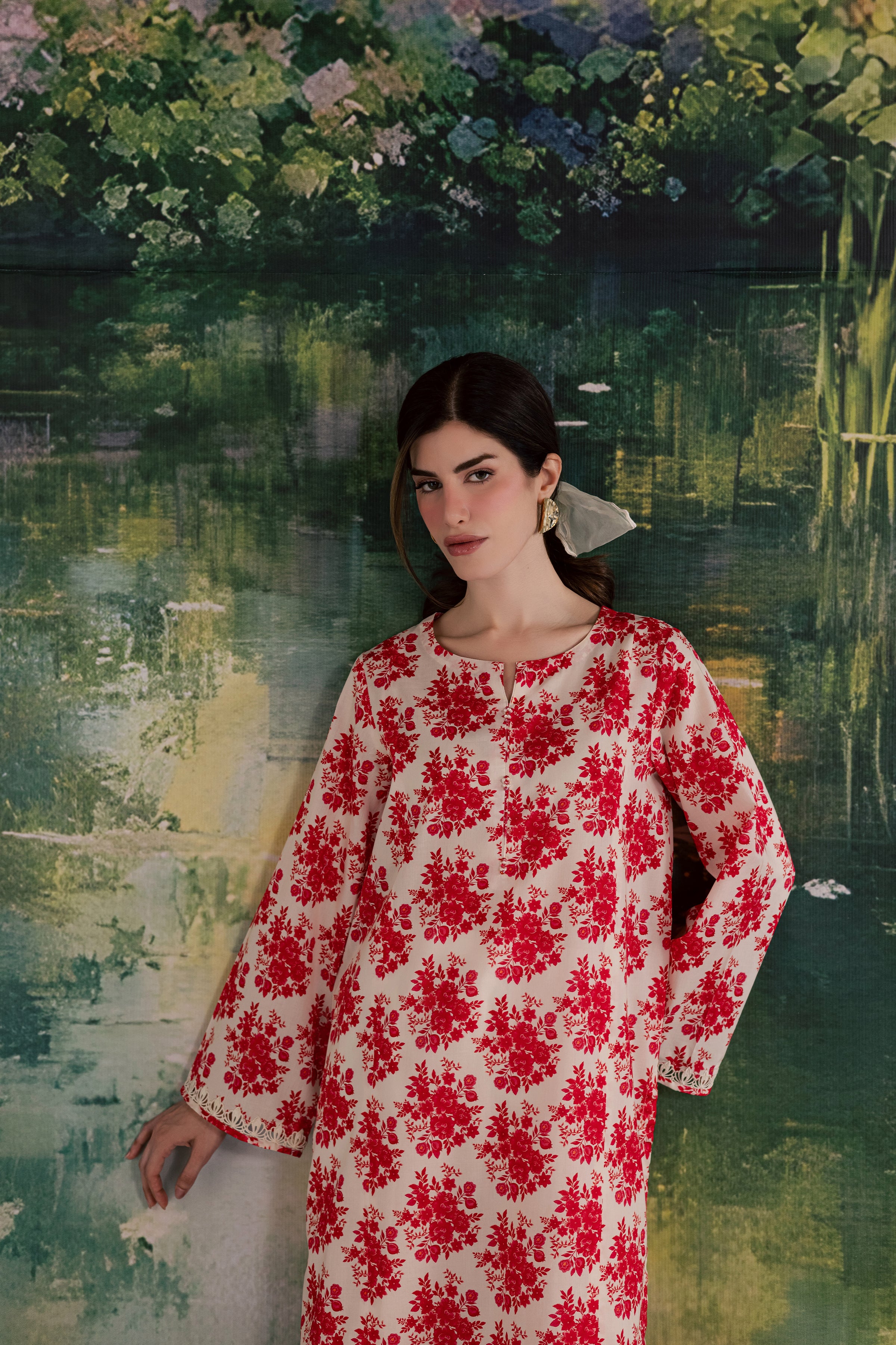 Cardi 2Pc - Printed Lawn Dress BATIKSS26 BATIK XS / Off White / Lawn-S / Off White / Lawn-M / Off White / Lawn-L / Off White / Lawn-XL / Off White / Lawn