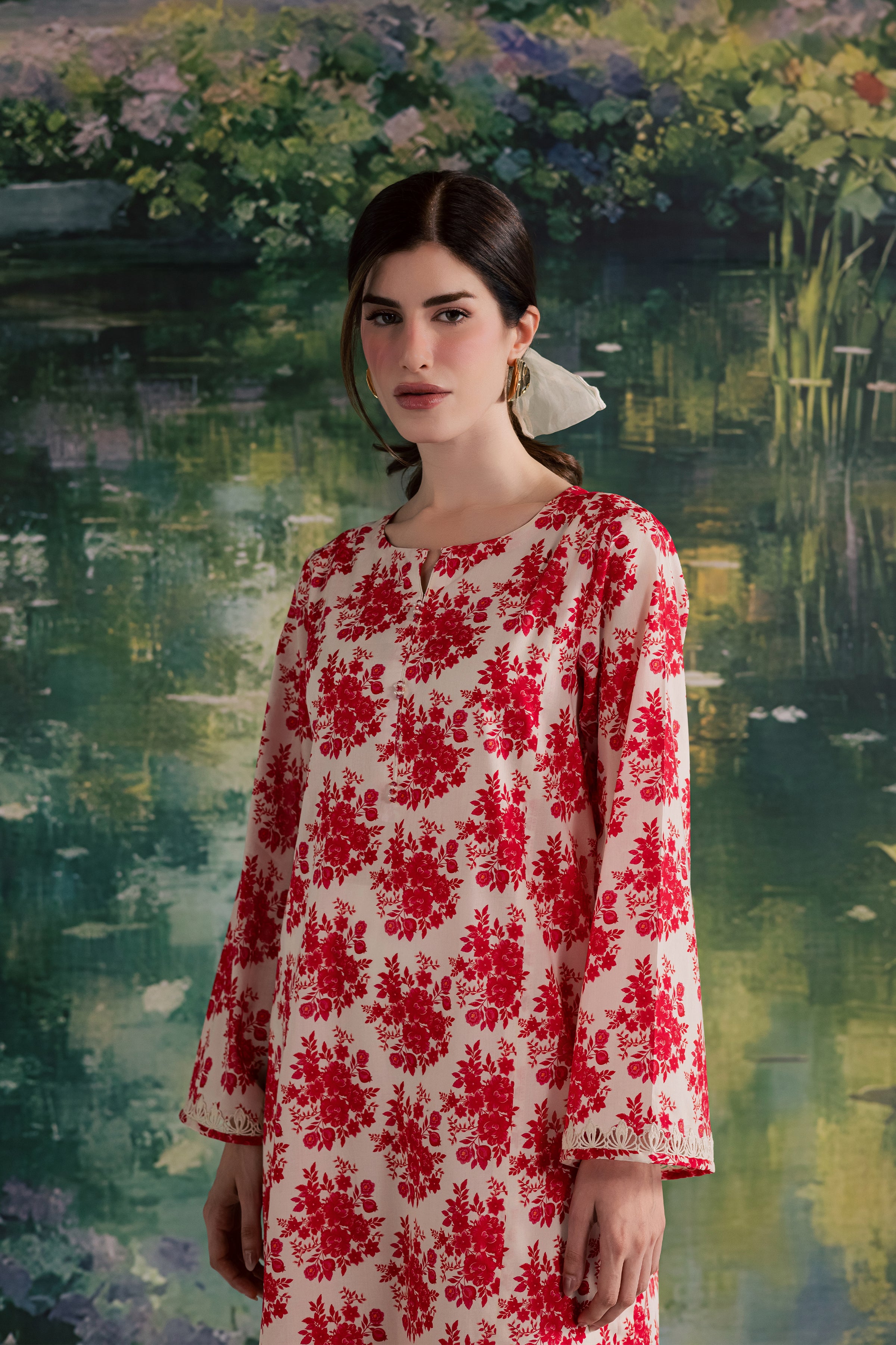 Cardi 2Pc - Printed Lawn Dress BATIKSS26 BATIK XS / Off White / Lawn-S / Off White / Lawn-M / Off White / Lawn-L / Off White / Lawn-XL / Off White / Lawn