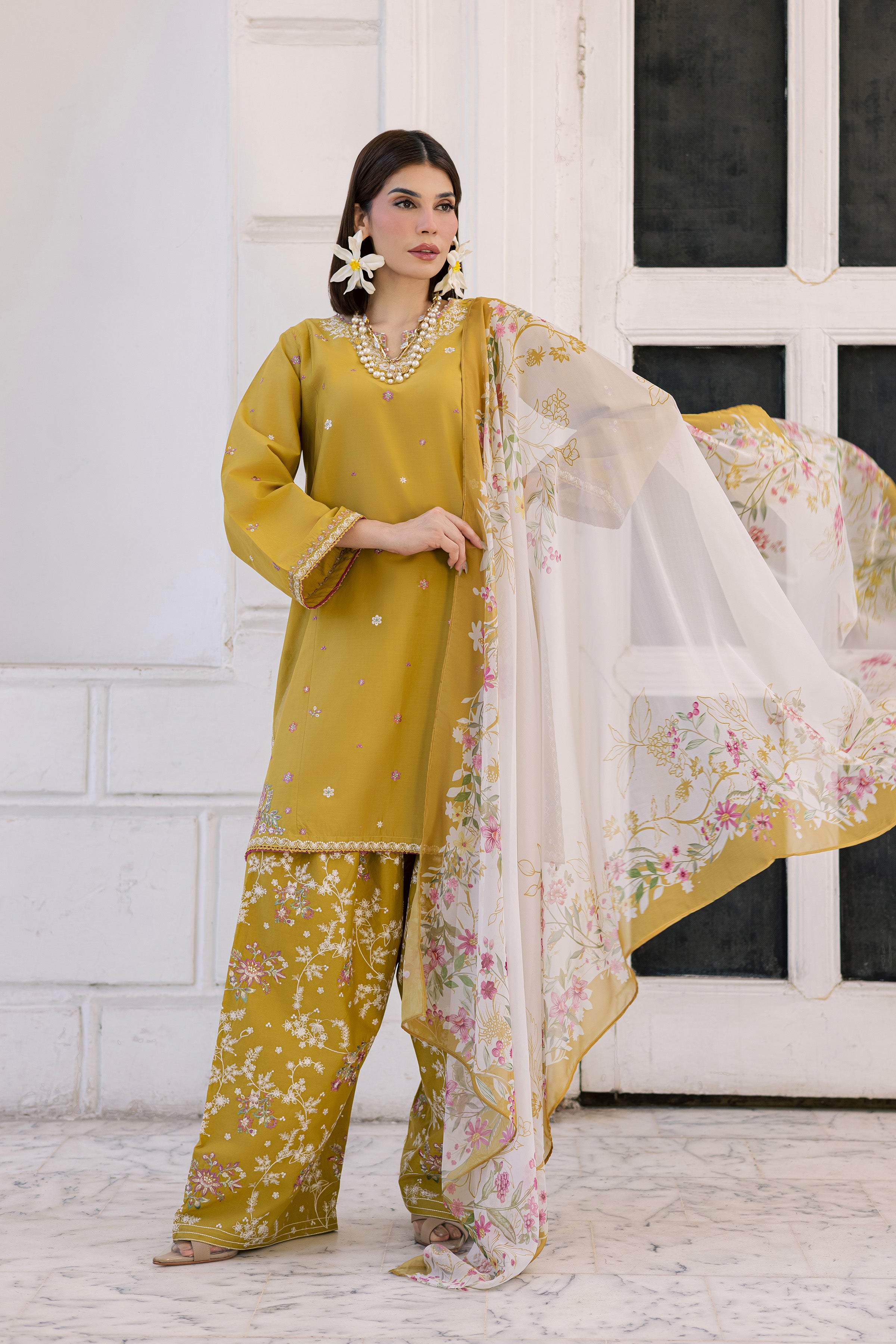 Chandler 3Pc - Festive Embroidered Lawn BATIKSS26 BATIK XS / Lime / Pima Lawn-S / Lime / Pima Lawn-M / Lime / Pima Lawn-L / Lime / Pima Lawn-XL / Lime / Pima Lawn