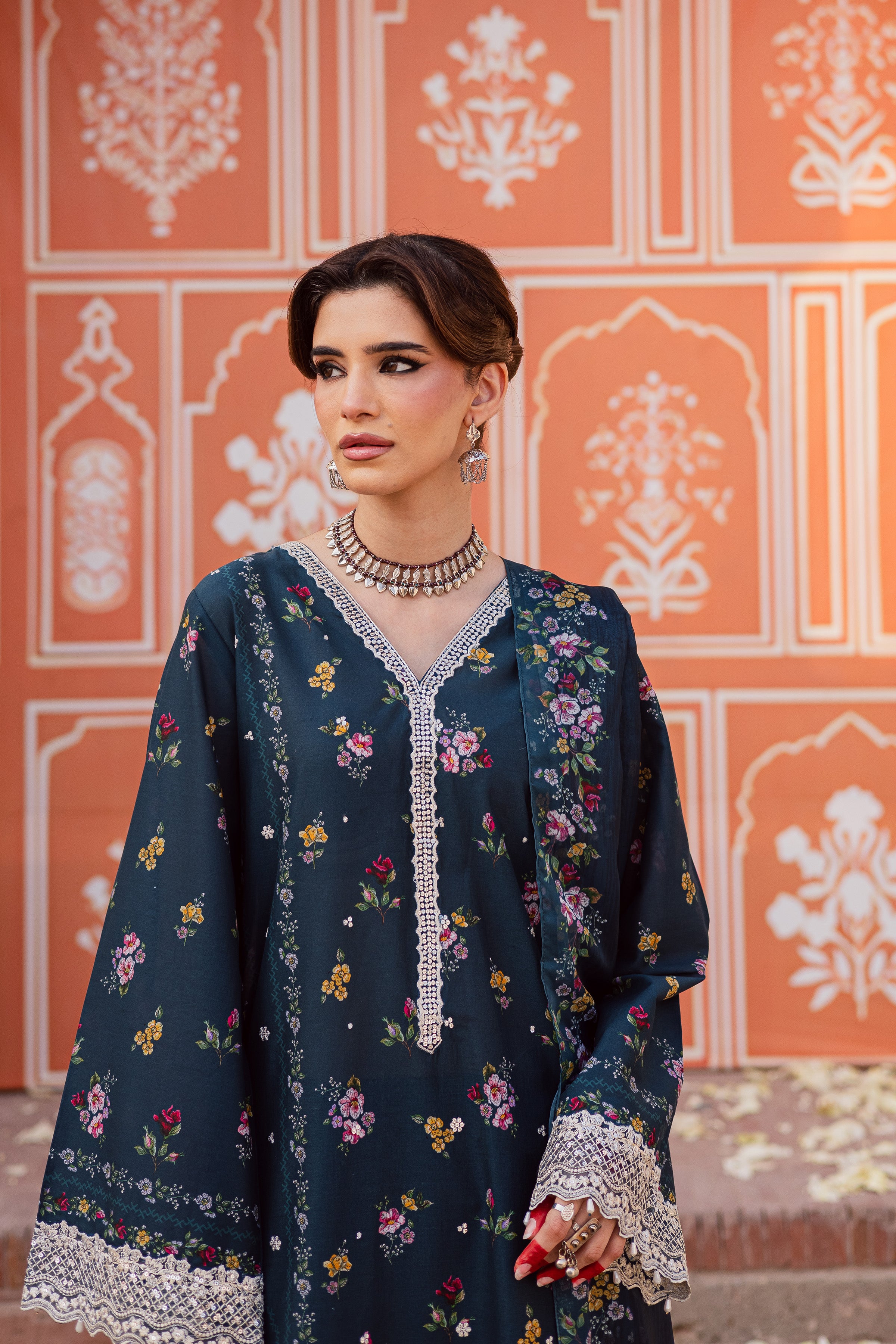 Cicillia 3Pc - Festive Eid Prints BATIKEID2026 BATIK XS / Blue / Lawn-S / Blue / Lawn-M / Blue / Lawn-L / Blue / Lawn-XL / Blue / Lawn