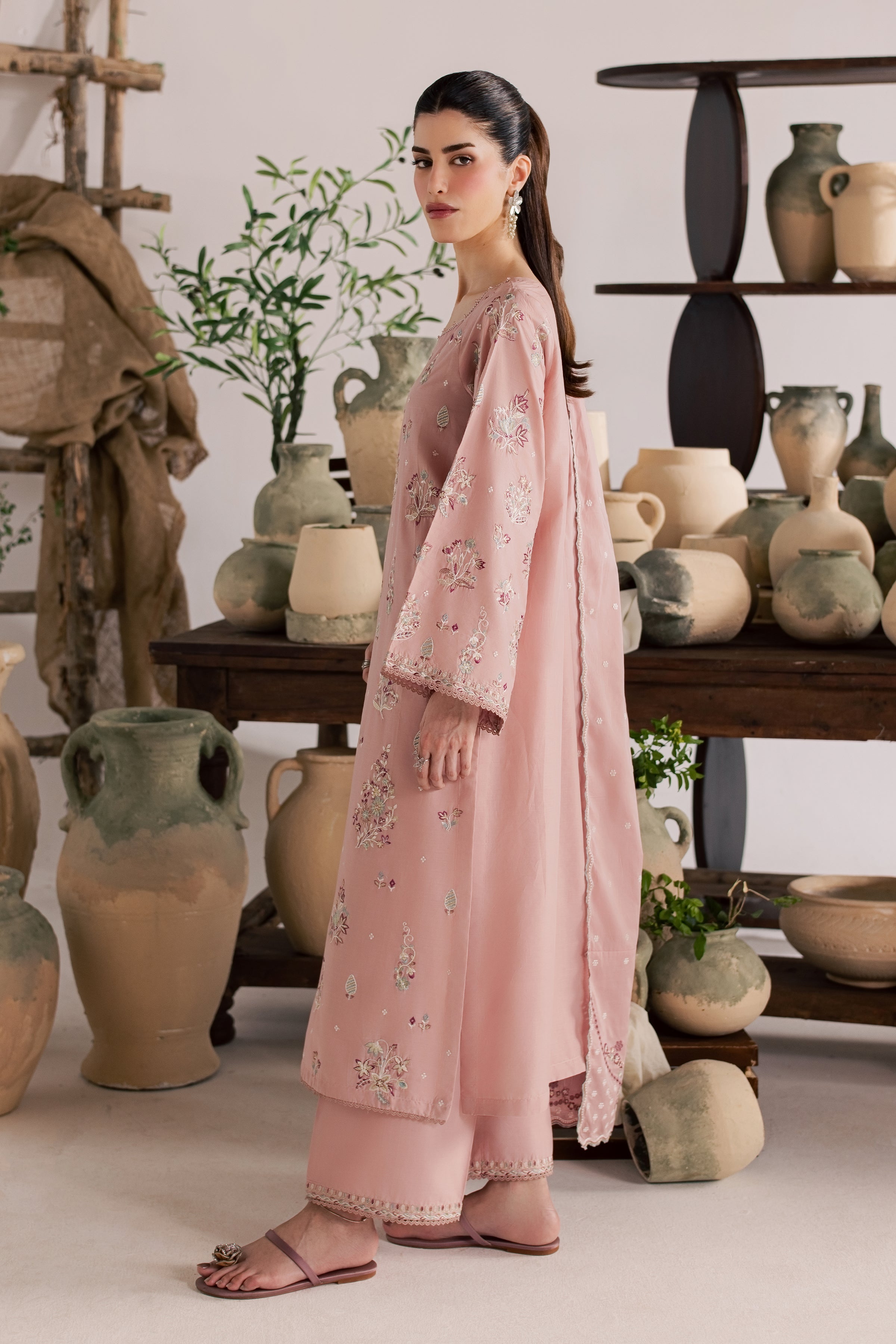 Cloud Pink 3Pc - Embroidered Lawn Dress EverydayEdit26 BATIK XS / Candy Pink / Pima Lawn-S / Candy Pink / Pima Lawn-M / Candy Pink / Pima Lawn-L / Candy Pink / Pima Lawn-XL / Candy Pink / Pima Lawn