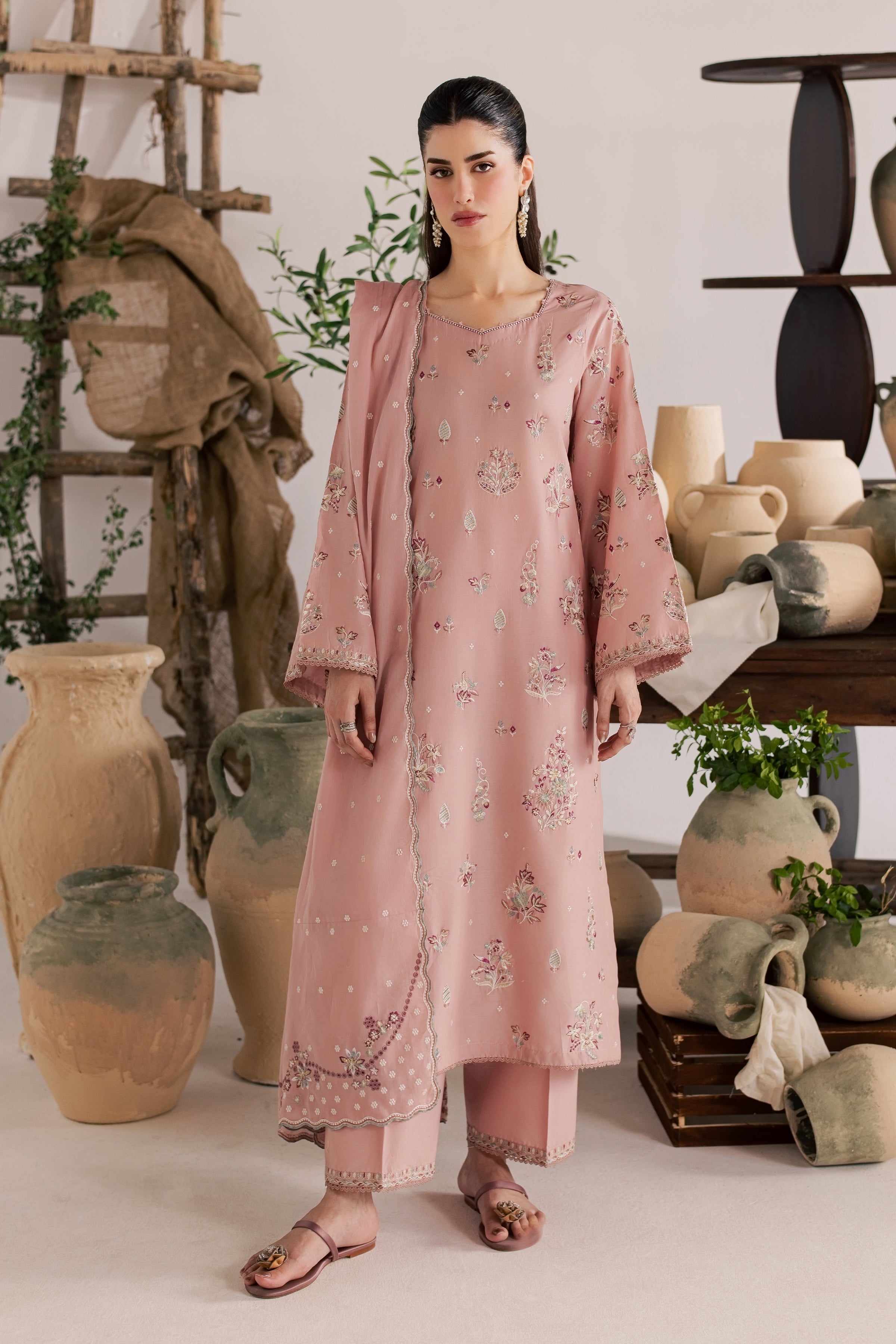 Cloud Pink 3Pc - Embroidered Lawn Dress EverydayEdit26 BATIK XS / Candy Pink / Pima Lawn-S / Candy Pink / Pima Lawn-M / Candy Pink / Pima Lawn-L / Candy Pink / Pima Lawn-XL / Candy Pink / Pima Lawn