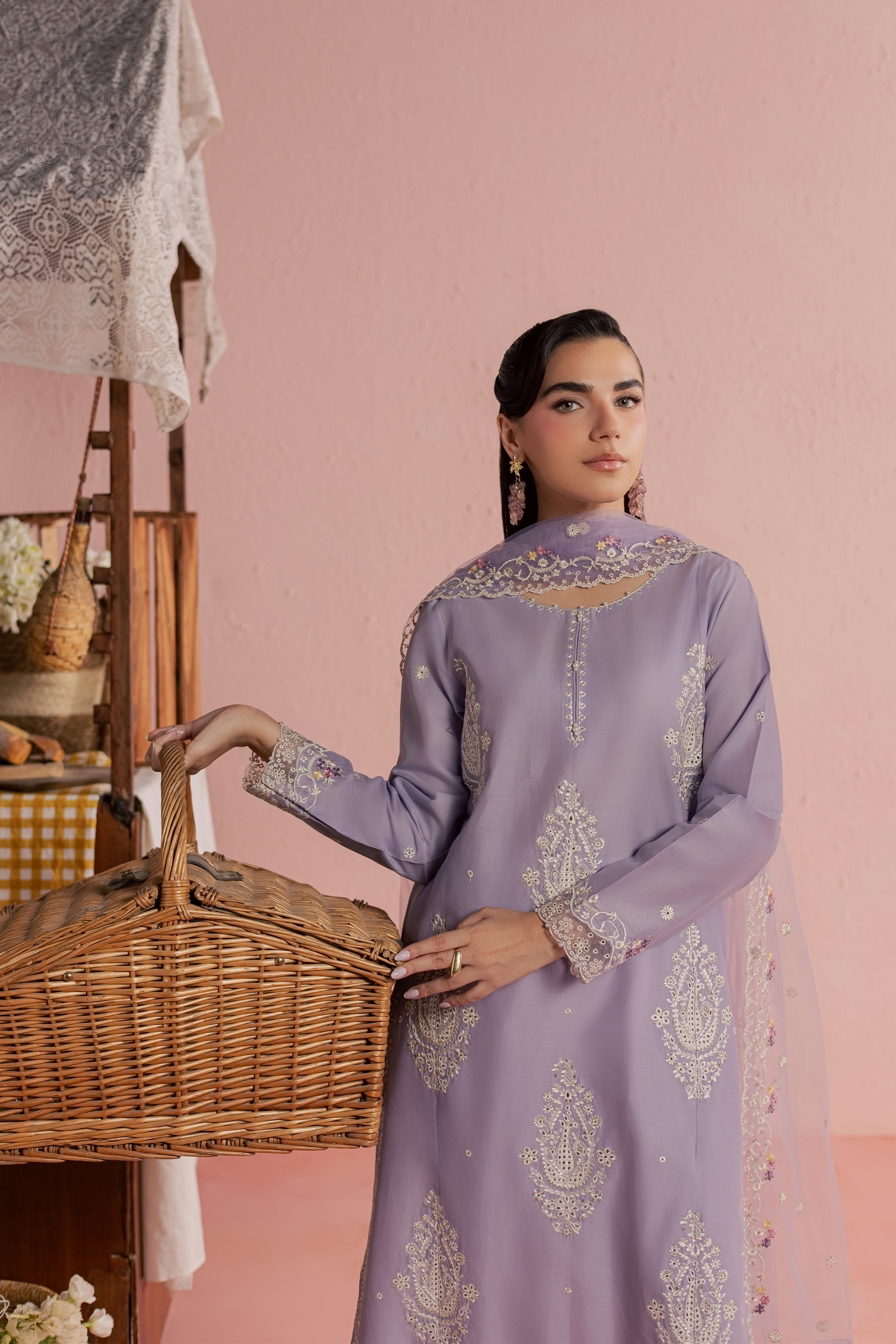 Coco Giselle 3Pc - Embroidered Lawn Dress BATIKSS26 BATIK XS / Wisteria / Pima Lawn-S / Wisteria / Pima Lawn-M / Wisteria / Pima Lawn-L / Wisteria / Pima Lawn-XL / Wisteria / Pima Lawn