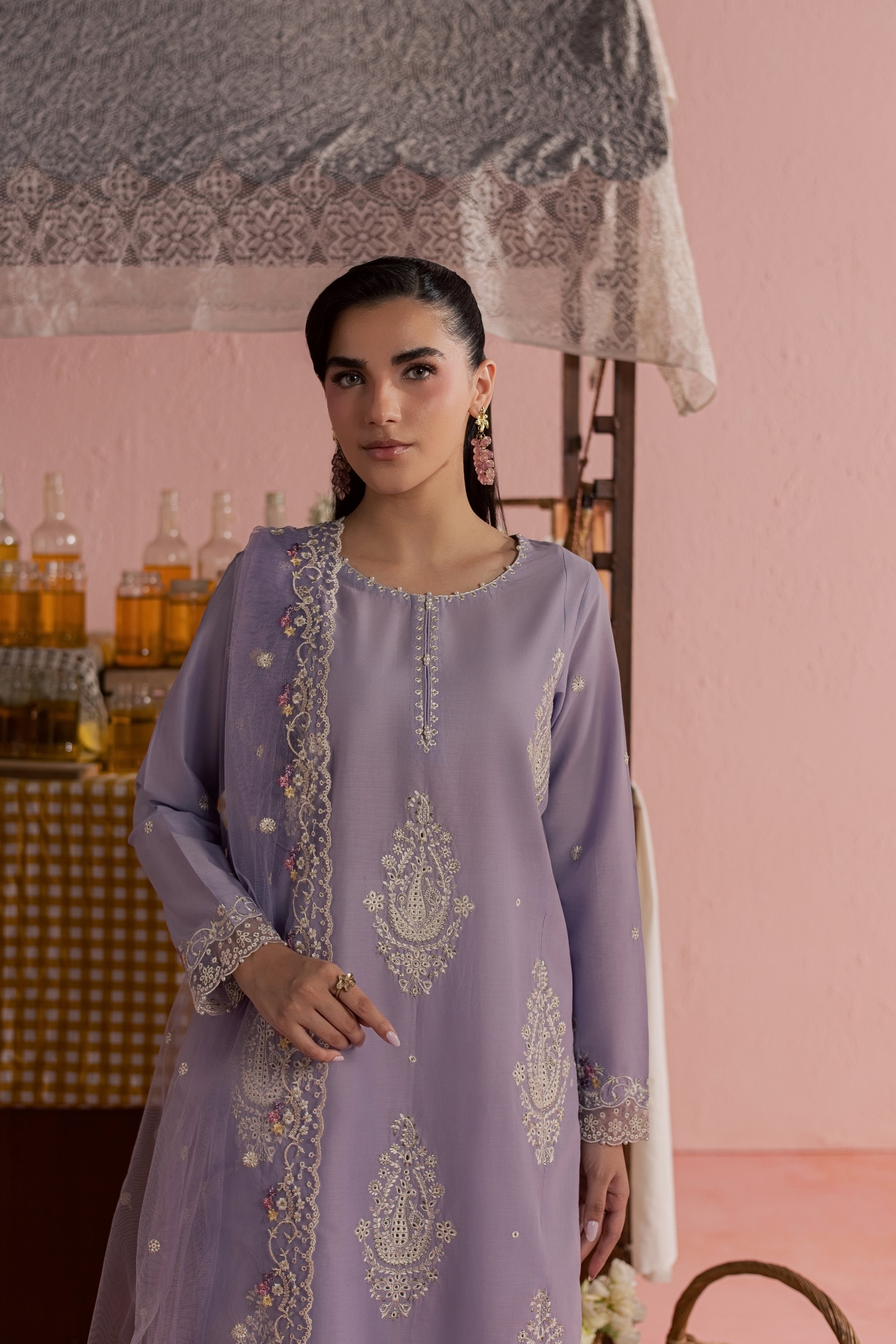 Coco Giselle 3Pc - Embroidered Lawn Dress BATIKSS26 BATIK XS / Wisteria / Pima Lawn-S / Wisteria / Pima Lawn-M / Wisteria / Pima Lawn-L / Wisteria / Pima Lawn-XL / Wisteria / Pima Lawn