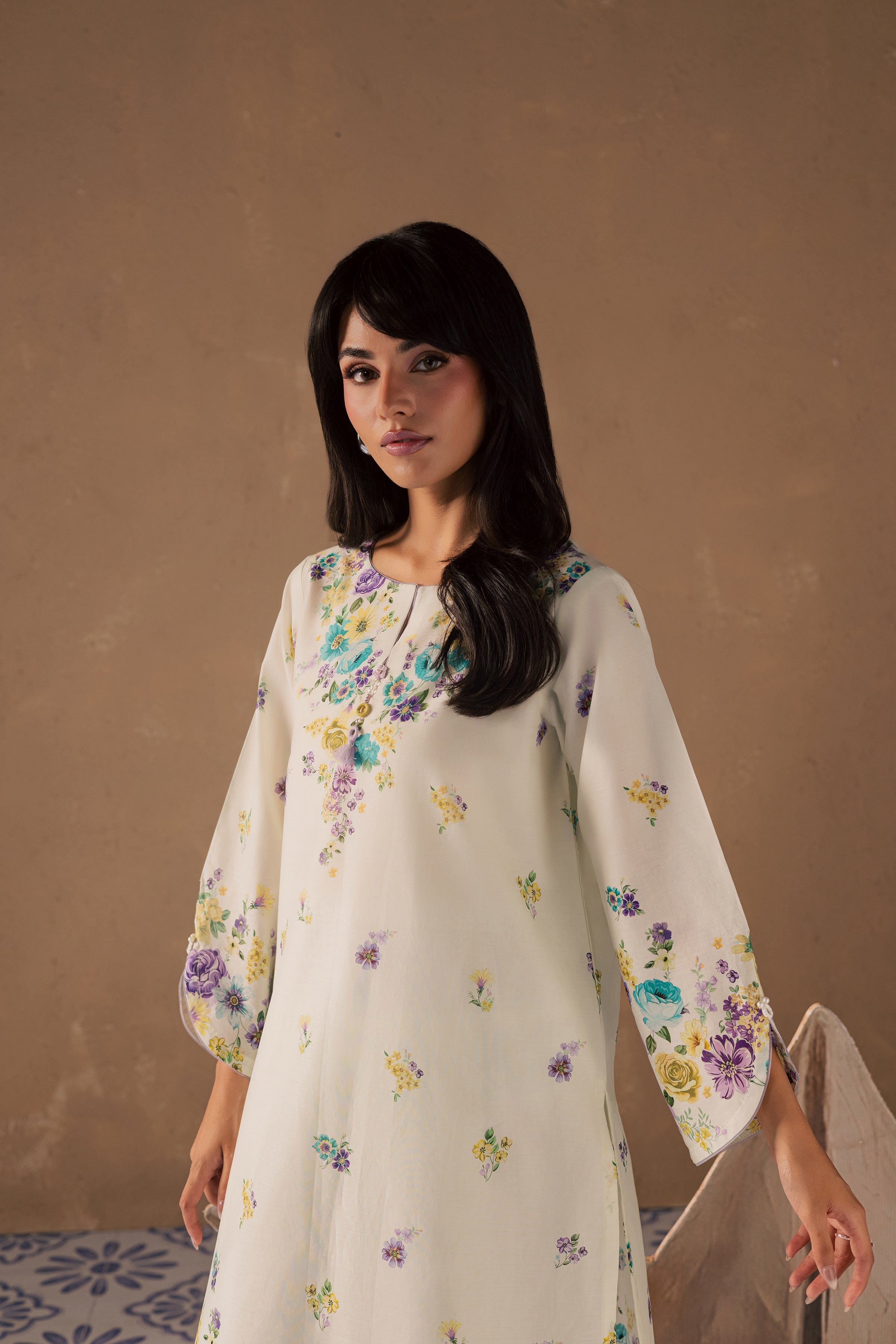 Conard 2Pc - Printed Lawn Dress BATIKSS26 BATIK XS / Off White / Lawn-S / Off White / Lawn-M / Off White / Lawn-L / Off White / Lawn-XL / Off White / Lawn