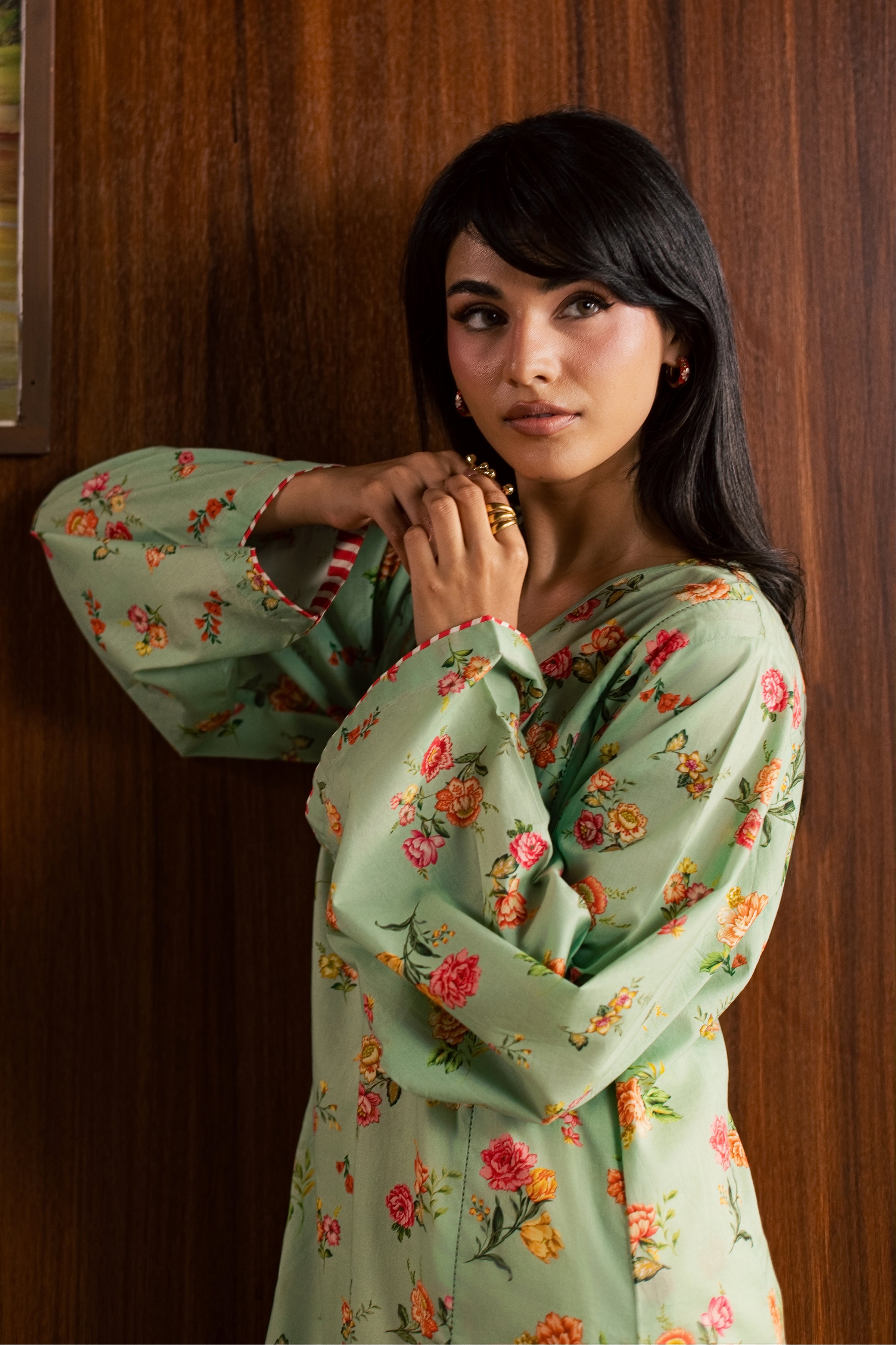 Corduroy 2Pc - Printed Lawn Dress BATIKSS26 BATIK XS / Green / Lawn-S / Green / Lawn-M / Green / Lawn-L / Green / Lawn-XL / Green / Lawn