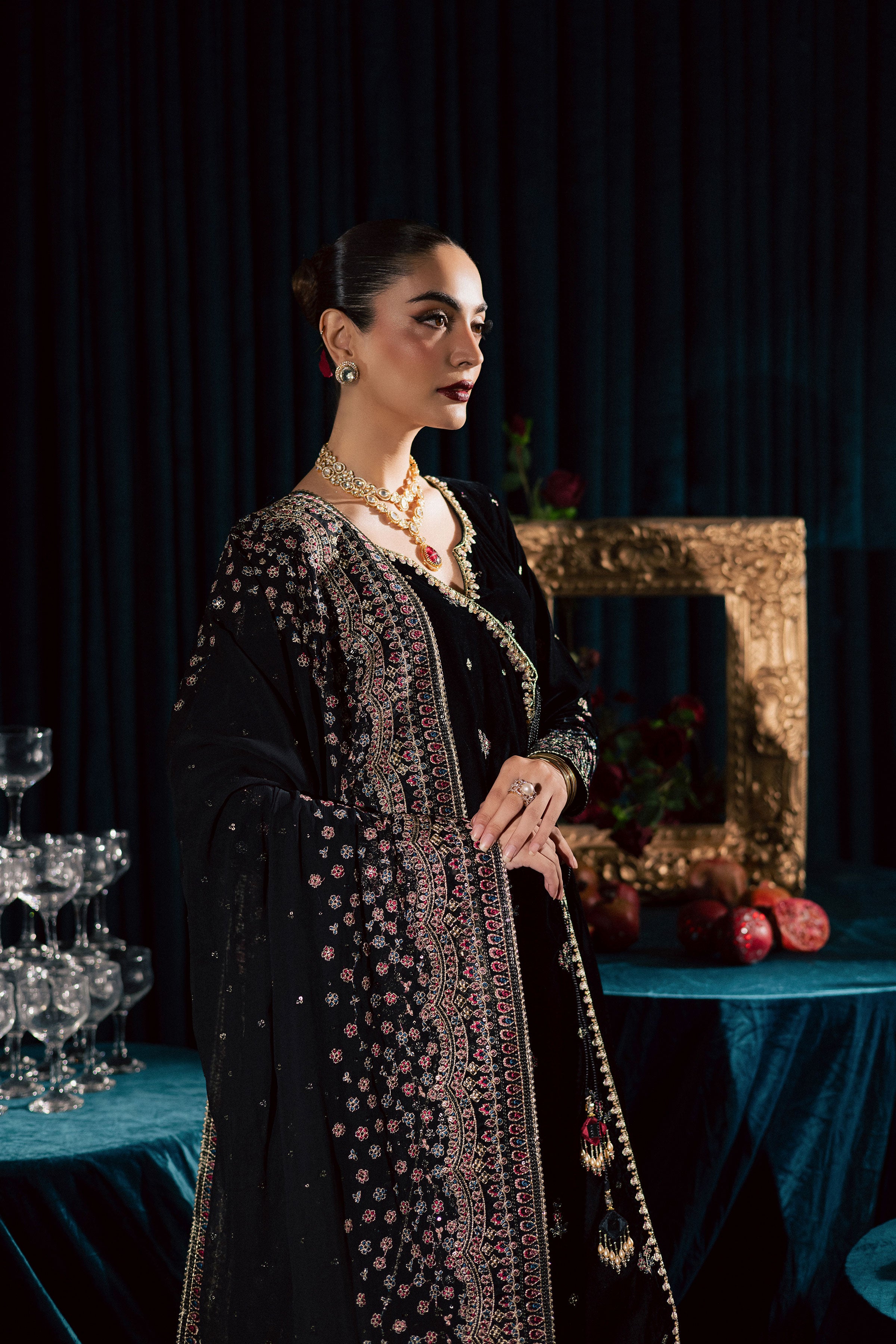 Diamond Black 3Pc - Velvet Formal Dress BATIKstudio BATIK S / Black / Velvet-M / Black / Velvet-L / Black / Velvet
