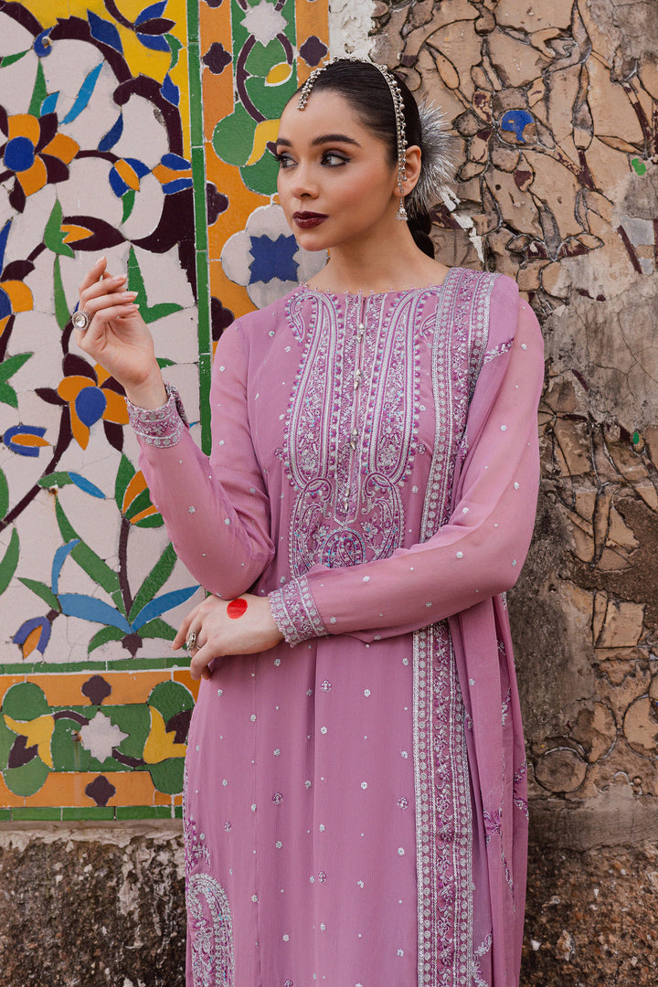 Dusty Salina 3Pc - Festive Luxe Pret BATIKLuxePRET  BATIK   XS / Mauve / Chiffon & Raw Silk-S / Mauve / Chiffon & Raw Silk-M / Mauve / Chiffon & Raw Silk-L / Mauve / Chiffon & Raw Silk-XL / Mauve / Chiffon & Raw Silk