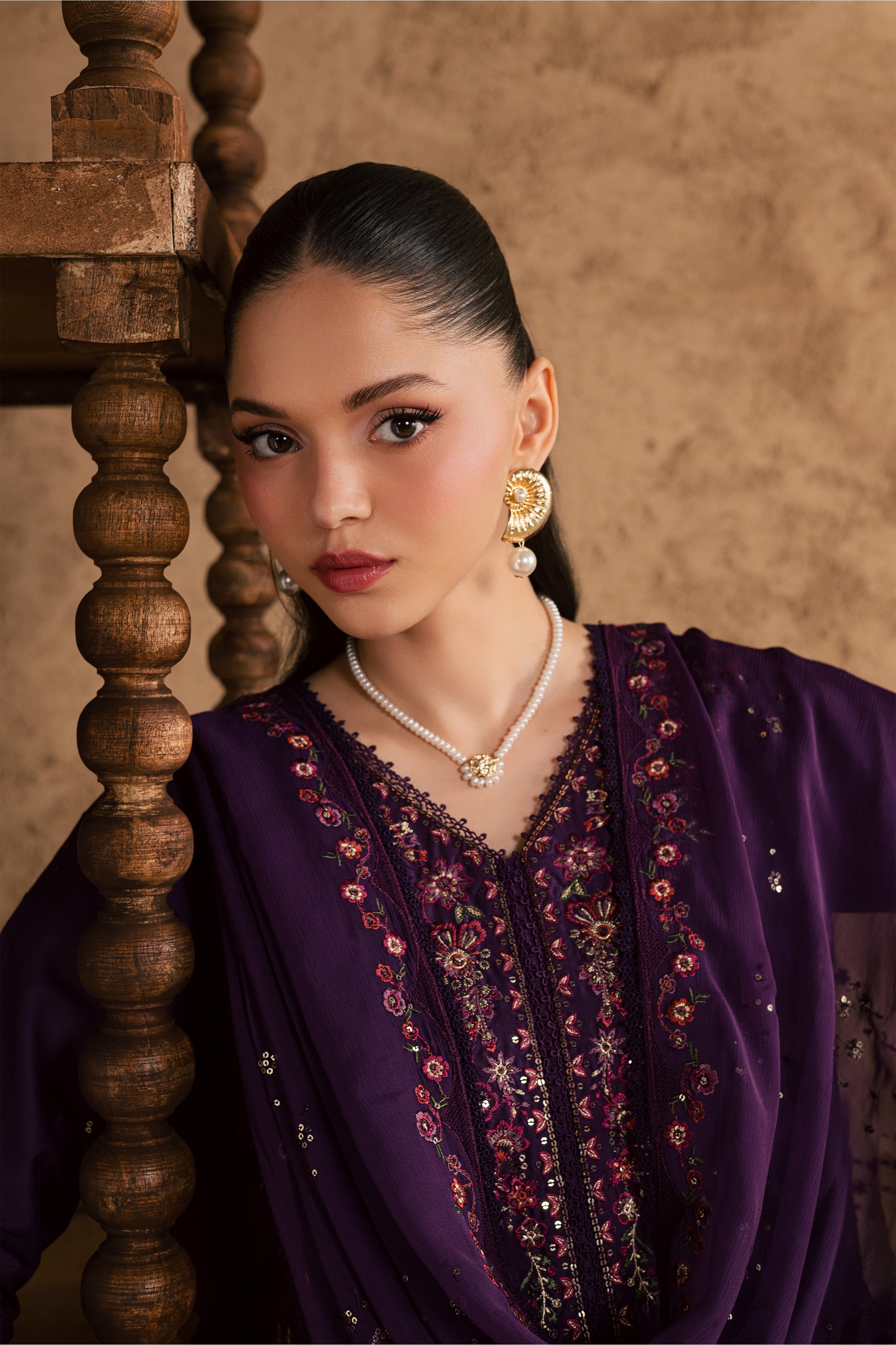 Elaya 3Pc - Festive Eid Pret BATIKEID2026 BATIK XS / Purple / Giza-S / Purple / Giza-M / Purple / Giza-L / Purple / Giza-XL / Purple / Giza