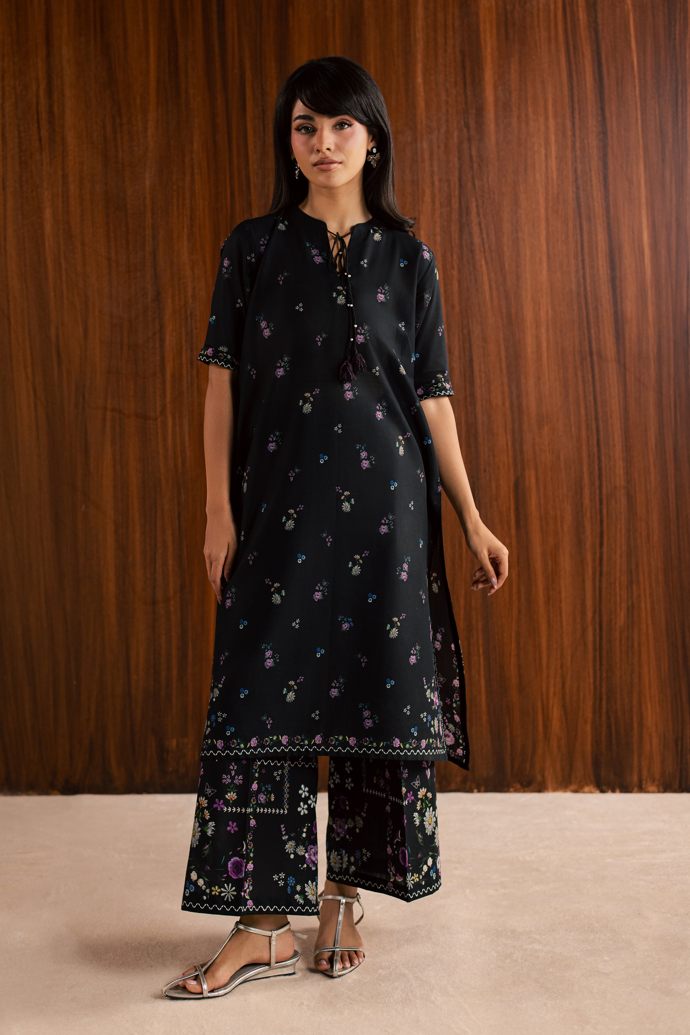 Eleven 2Pc - Printed Lawn Dress BATIKSS26 BATIK XS / Black / Lawn-S / Black / Lawn-M / Black / Lawn-L / Black / Lawn-XL / Black / Lawn