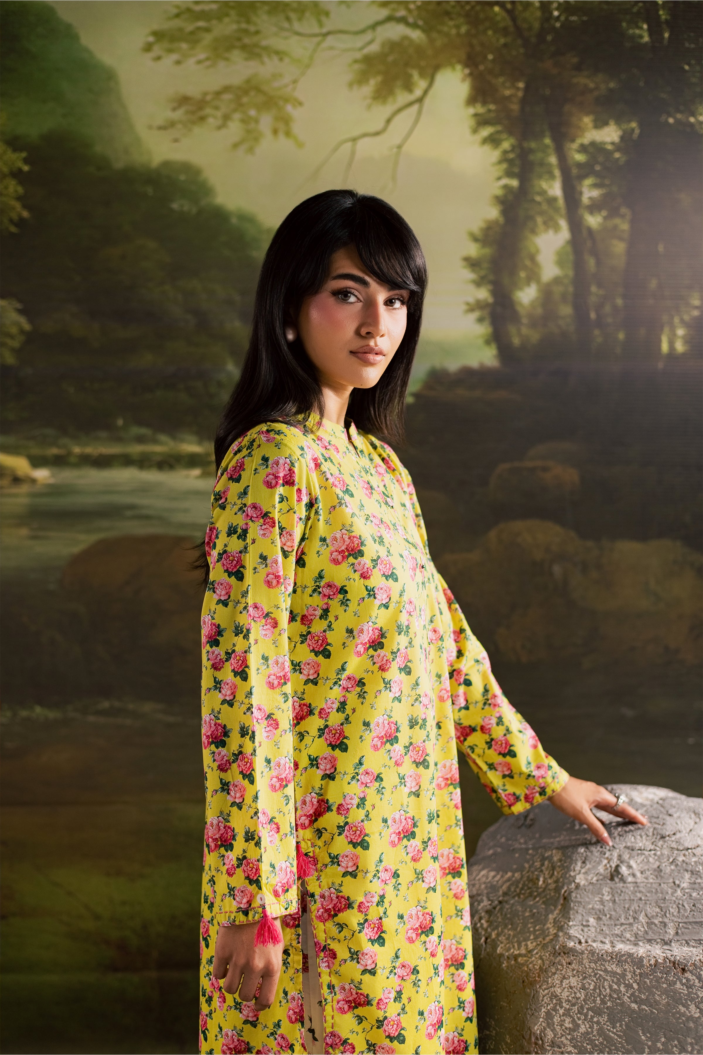 Elieen 2Pc - Printed Lawn Dress BATIKSS26 BATIK XS / Green / Lawn-S / Green / Lawn-M / Green / Lawn-L / Green / Lawn-XL / Green / Lawn