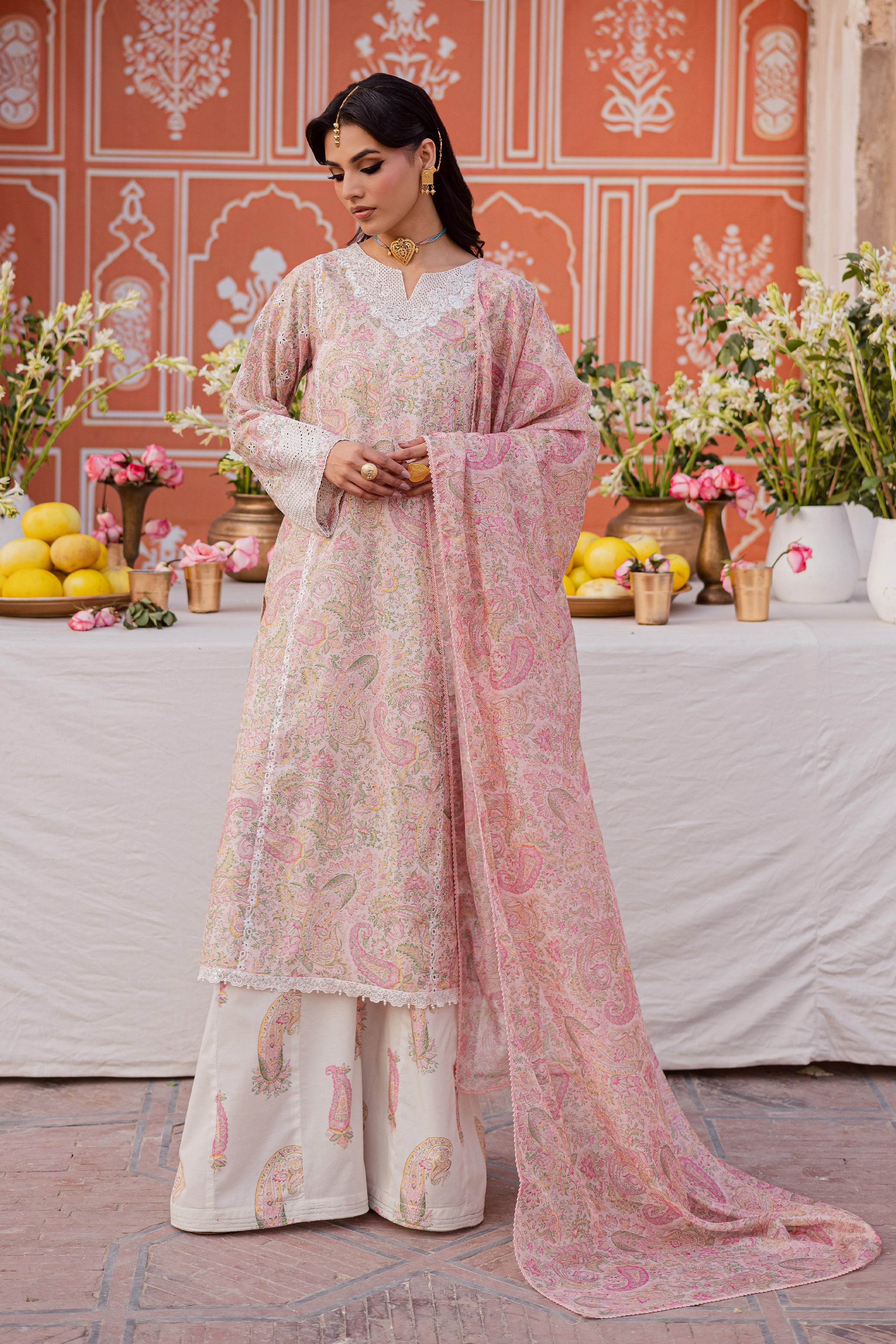Elika 3Pc - Festive Eid Prints BATIKEID2026 BATIK XS / Pink / Lawn-S / Pink / Lawn-M / Pink / Lawn-L / Pink / Lawn-XL / Pink / Lawn