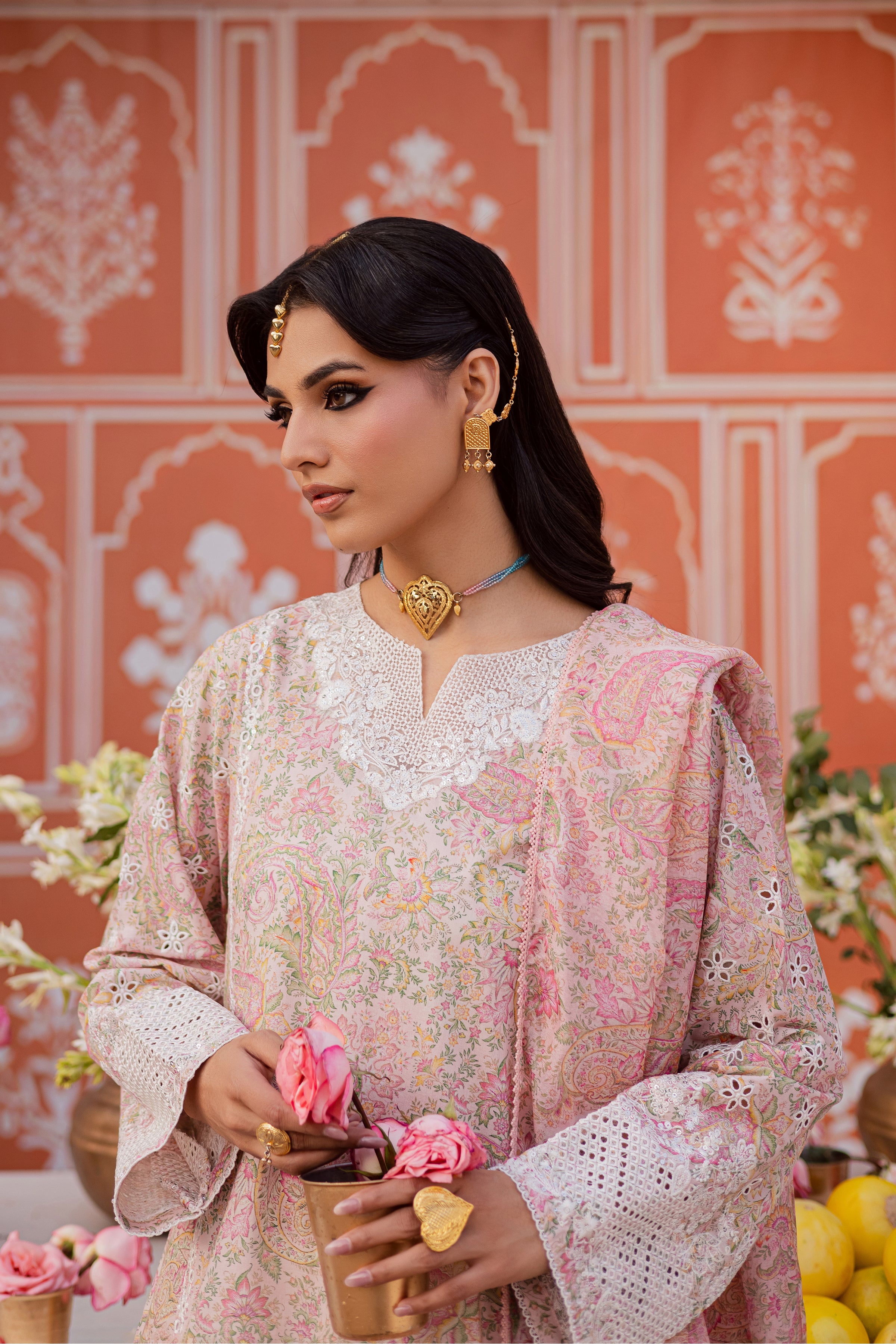 Elika 3Pc - Festive Eid Prints BATIKEID2026 BATIK XS / Pink / Lawn-S / Pink / Lawn-M / Pink / Lawn-L / Pink / Lawn-XL / Pink / Lawn